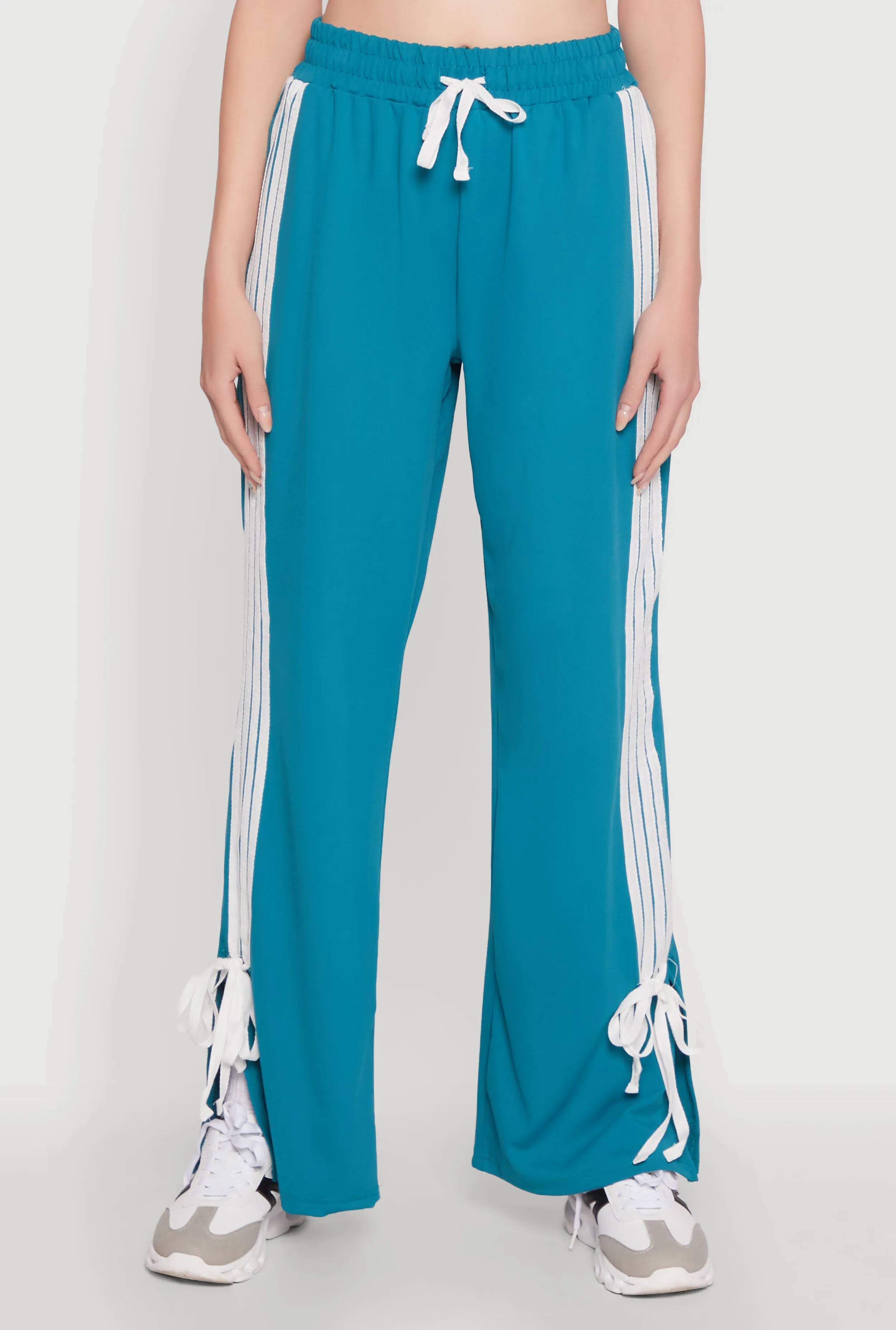 Stylish Varsity Stripe Active Pants with Side Slits sold by Rainbow product image thumbnail 3