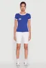 Stylish 83 Graphic Contrast Trim Cotton Jersey Tee sold by Rainbow