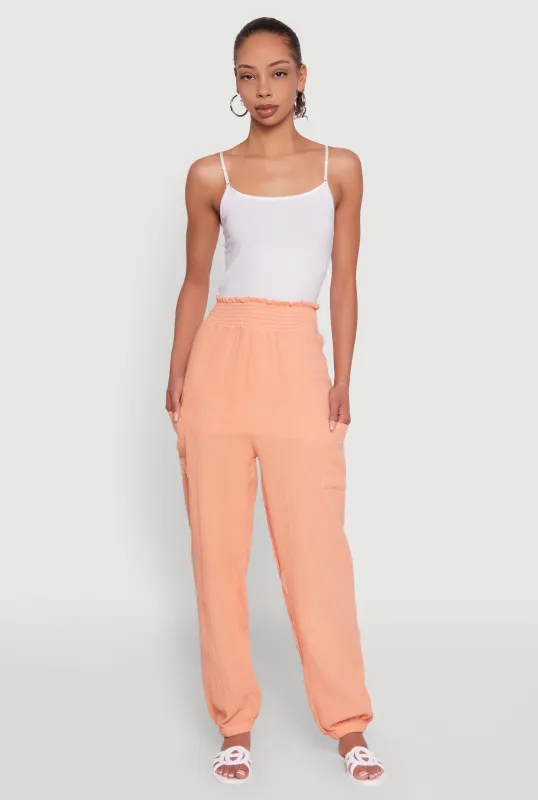 Stylish Gauze Knit High Waisted Joggers sold by Rainbow