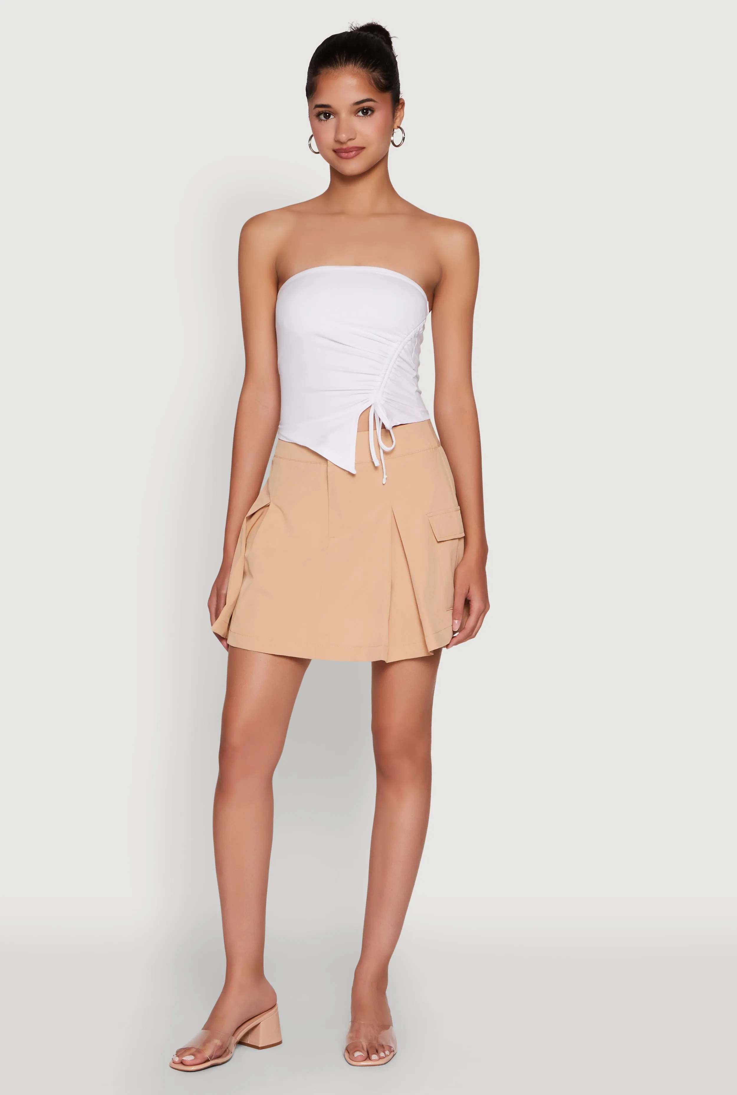 Chic Tube Top with Ruching and Asymmetrical Design sold by Rainbow product image thumbnail 3