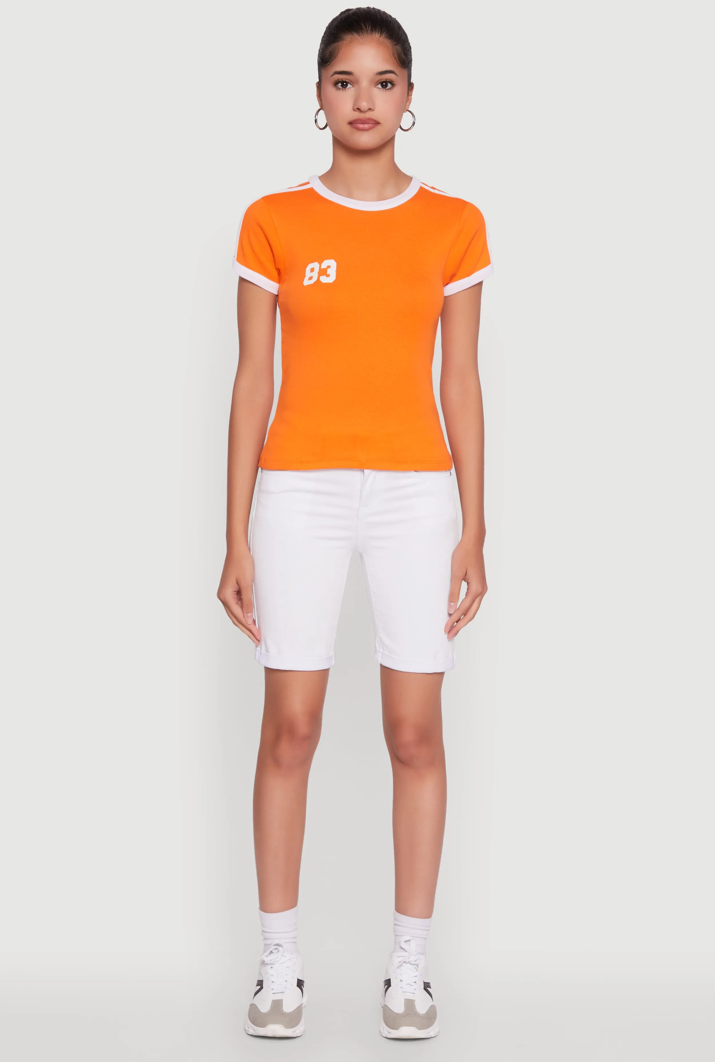 Stylish 83 Graphic Contrast Trim Cotton Jersey Tee sold by Rainbow product image thumbnail 3