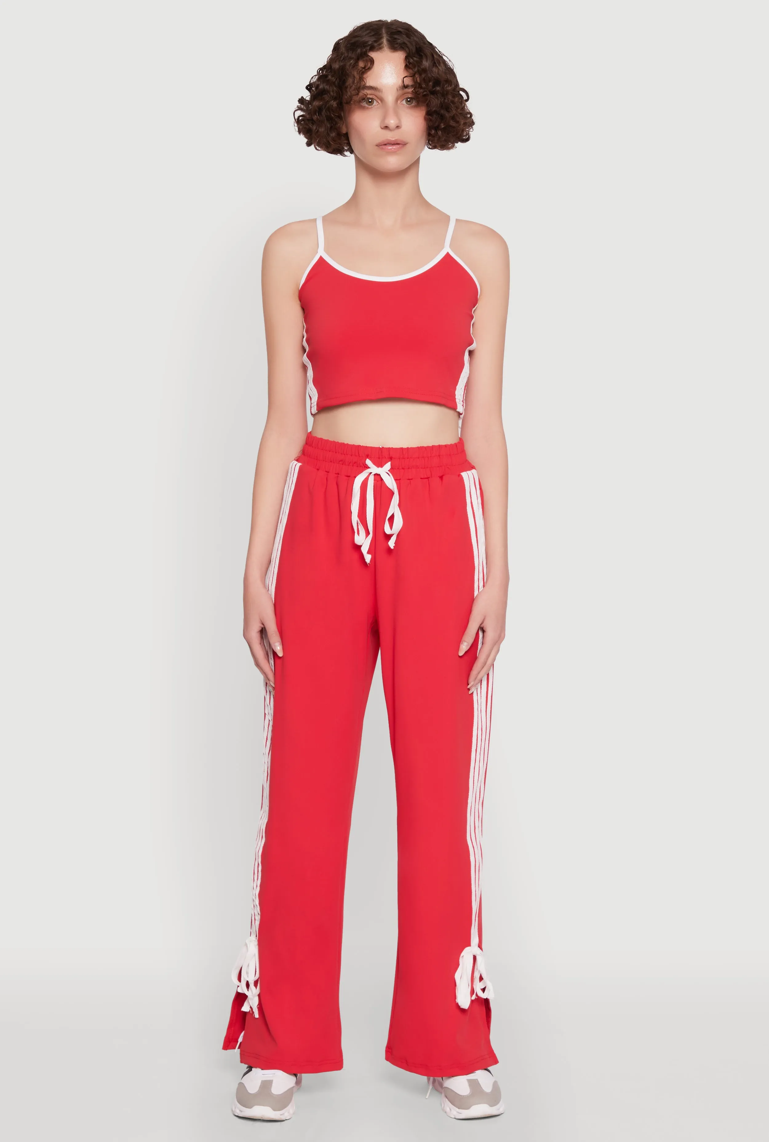 Stylish Varsity Stripe Active Pants with Side Slits sold by Rainbow product image thumbnail 2