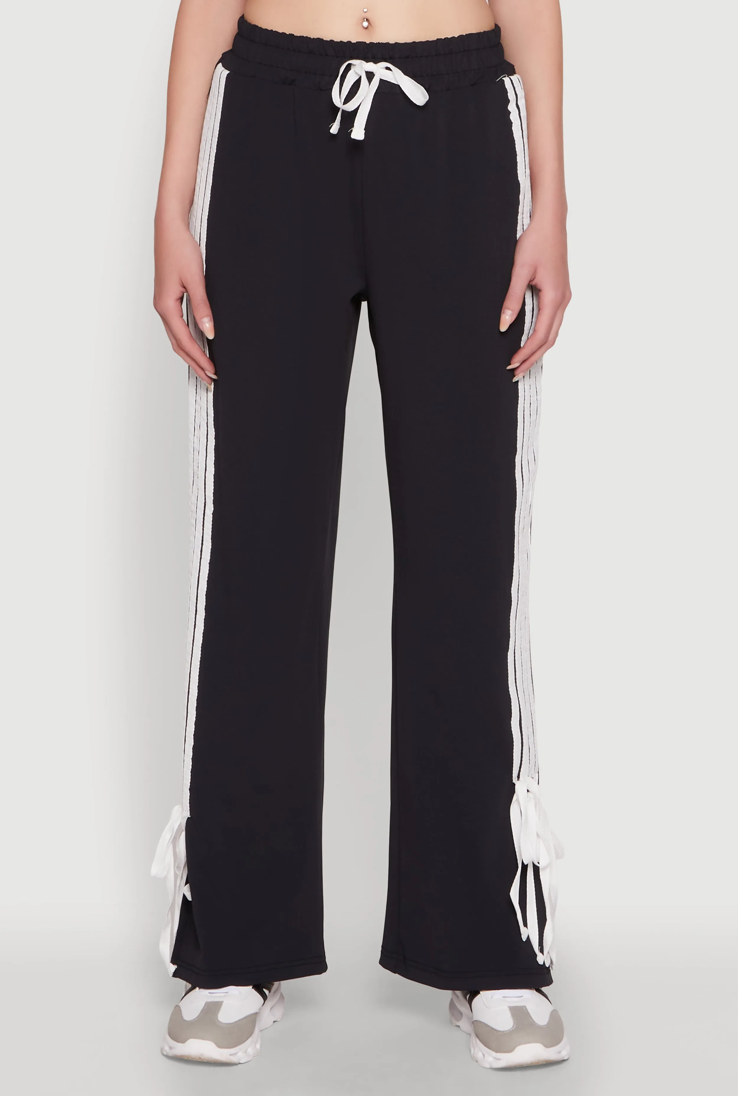 Stylish Varsity Stripe Active Pants with Side Slits sold by Rainbow product image thumbnail 3