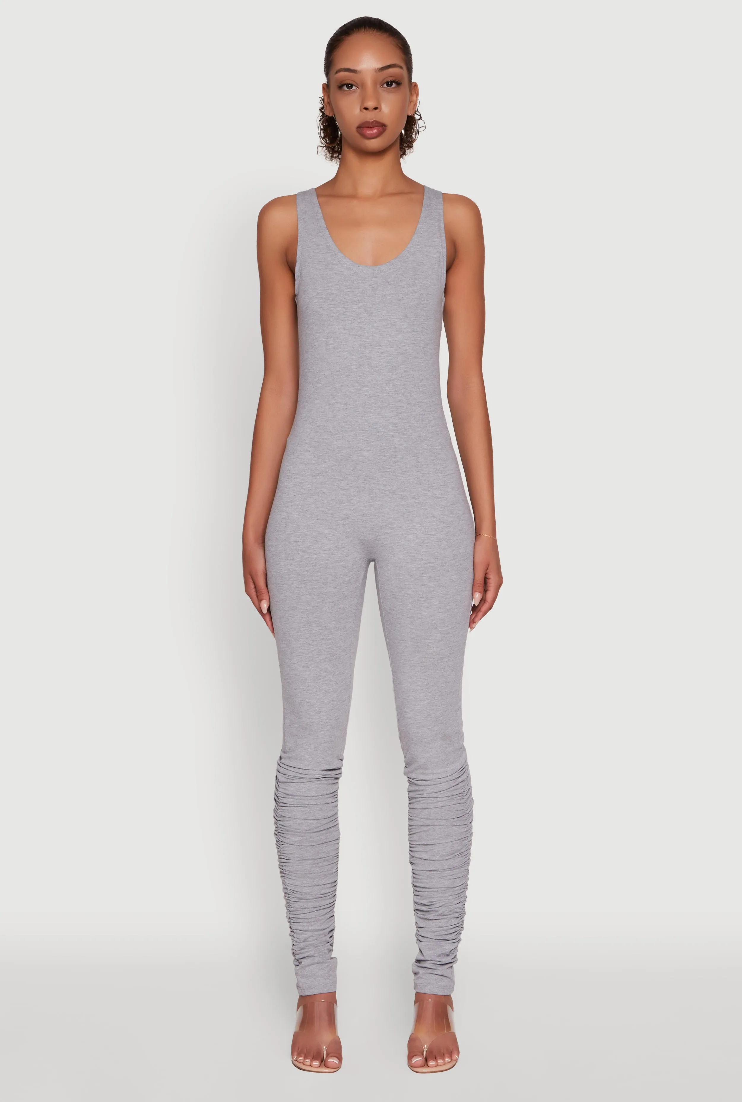 Stylish Scoop Neck Stacked Detail Catsuit sold by Rainbow product image thumbnail 2