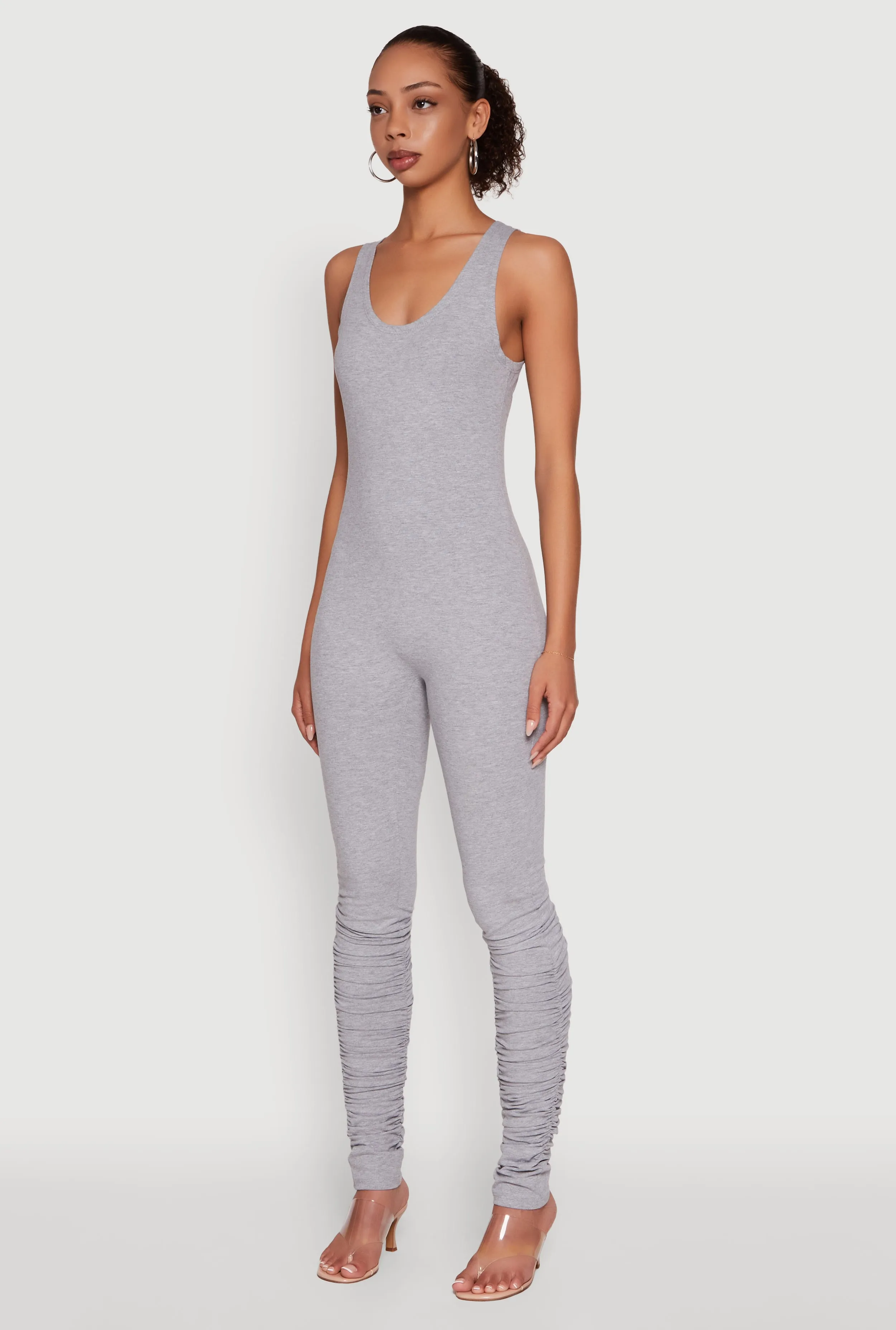 Stylish Scoop Neck Stacked Detail Catsuit sold by Rainbow product image thumbnail 3