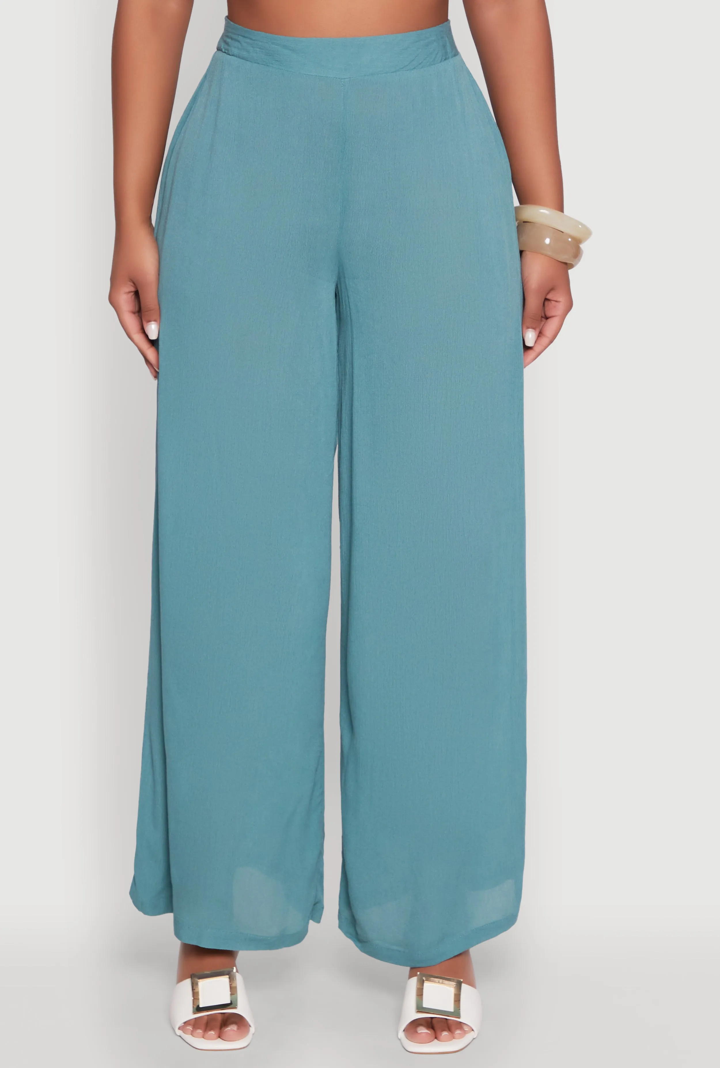 Stylish Gauze Knit High Waisted Palazzo Pants sold by Rainbow product image thumbnail 3
