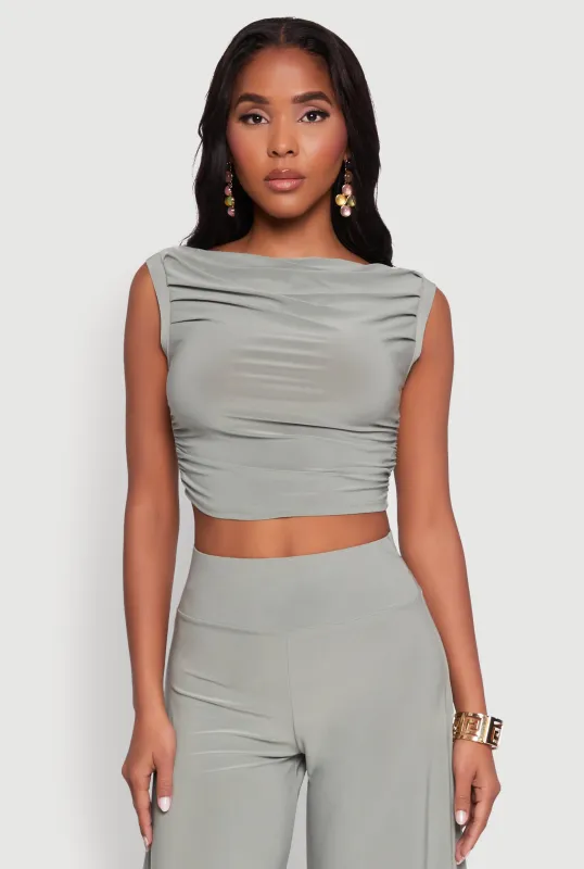 Chic Sleeveless Pleated Blouse sold by Rainbow