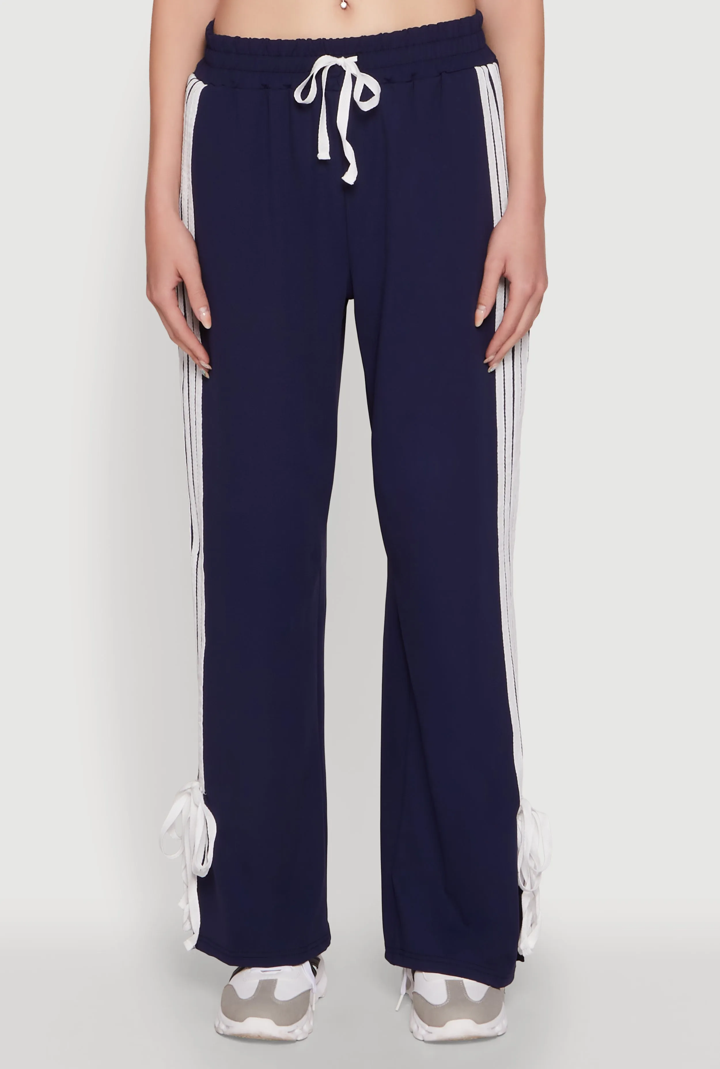 Stylish Varsity Stripe Active Pants with Side Slits sold by Rainbow product image thumbnail 3