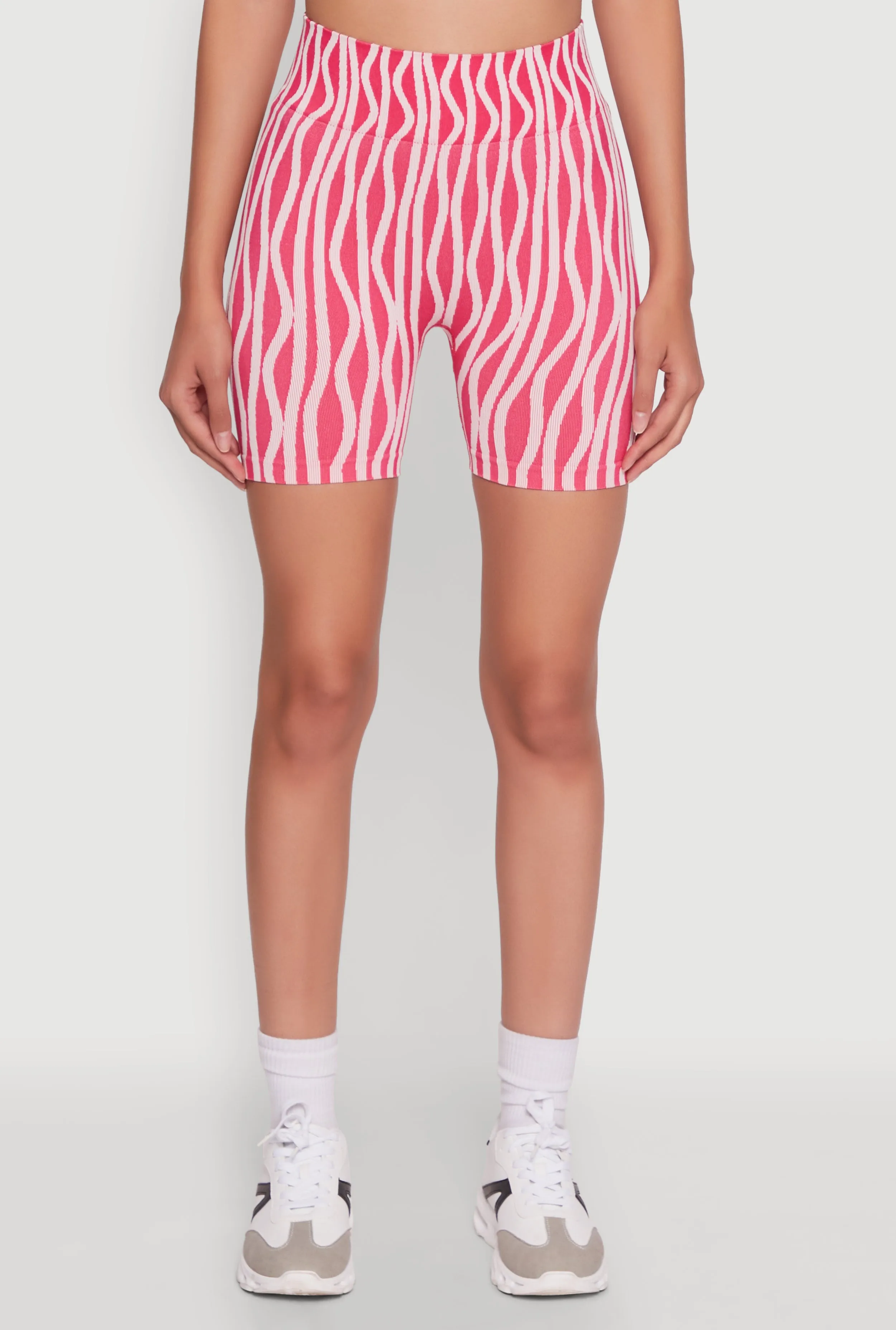 Compression Rib Activewear High Waisted Seamless Bike Shorts sold by Rainbow product image thumbnail 3