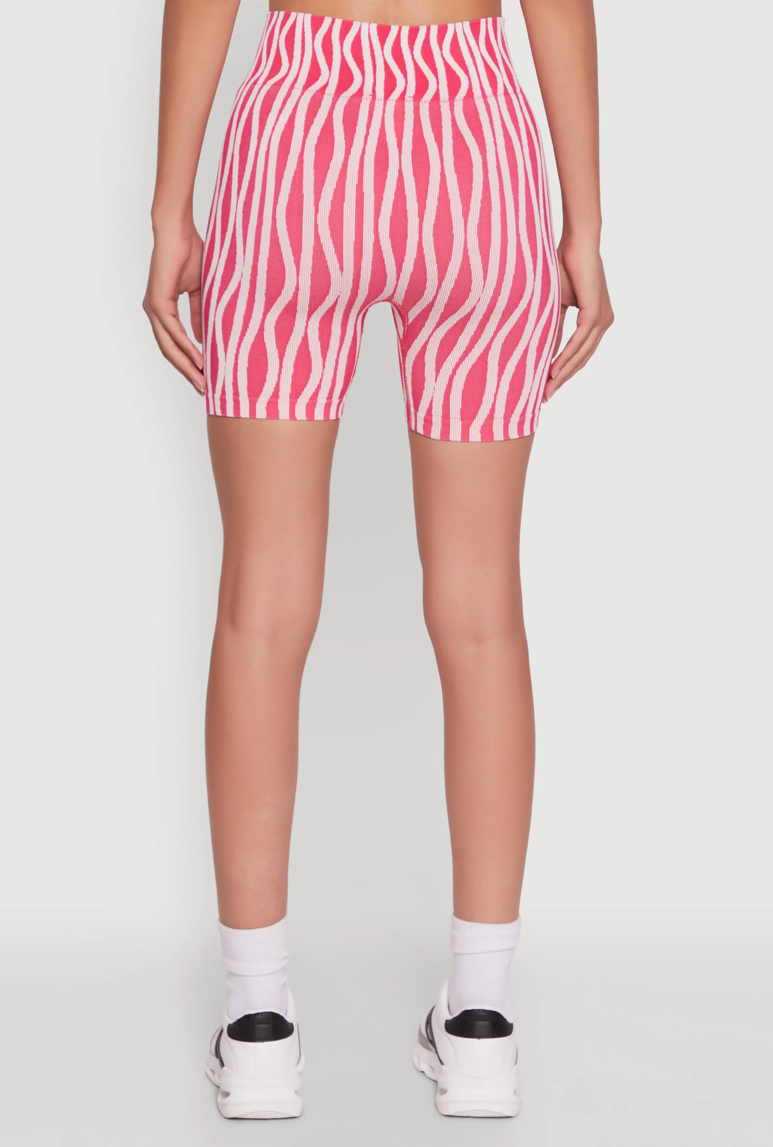 Compression Rib Activewear High Waisted Seamless Bike Shorts sold by Rainbow product image thumbnail 5