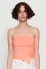 Chic Tube Top with Ruching and Asymmetrical Design sold by Rainbow