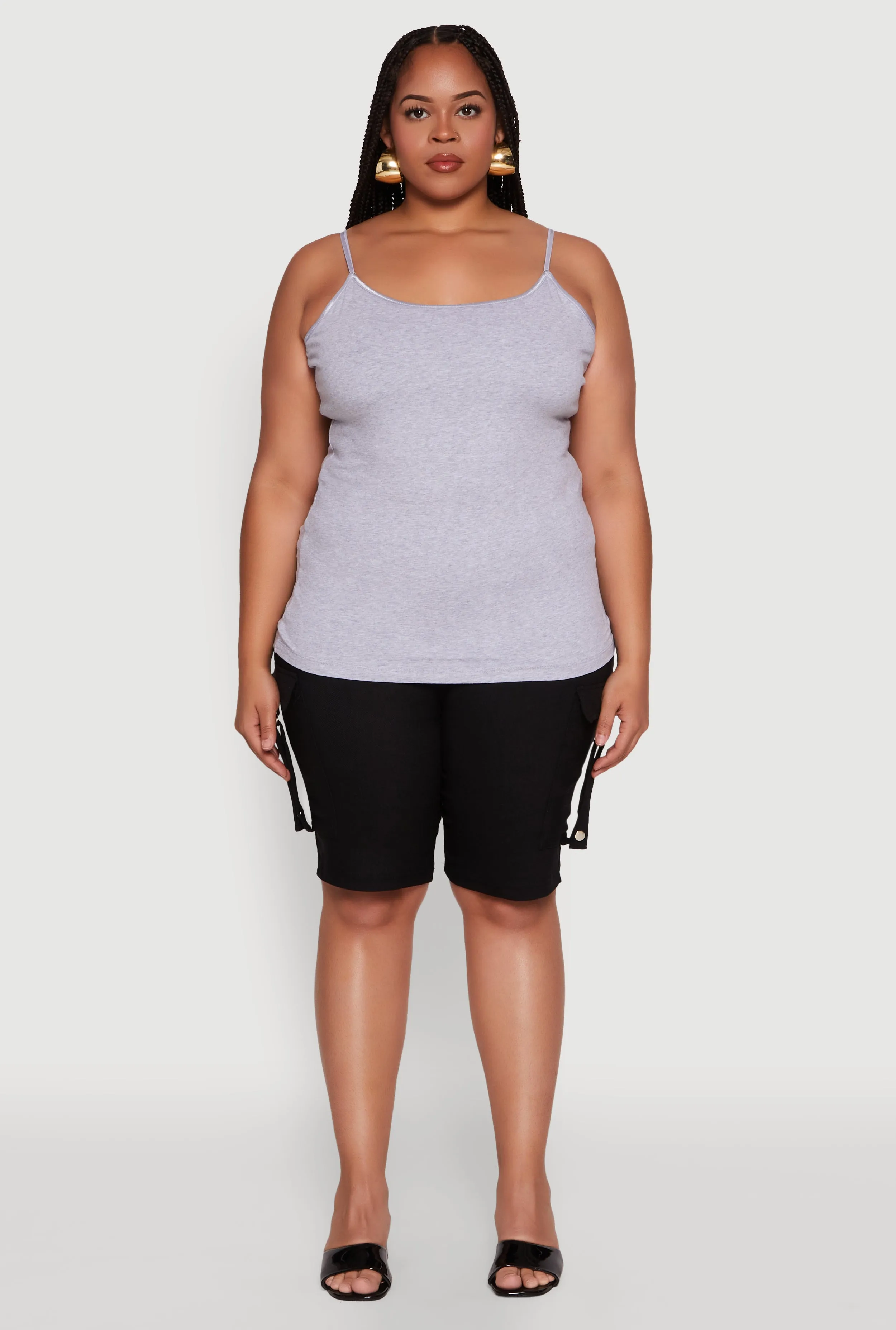 Plus Size Basic Shelf Bra Cami sold by Rainbow