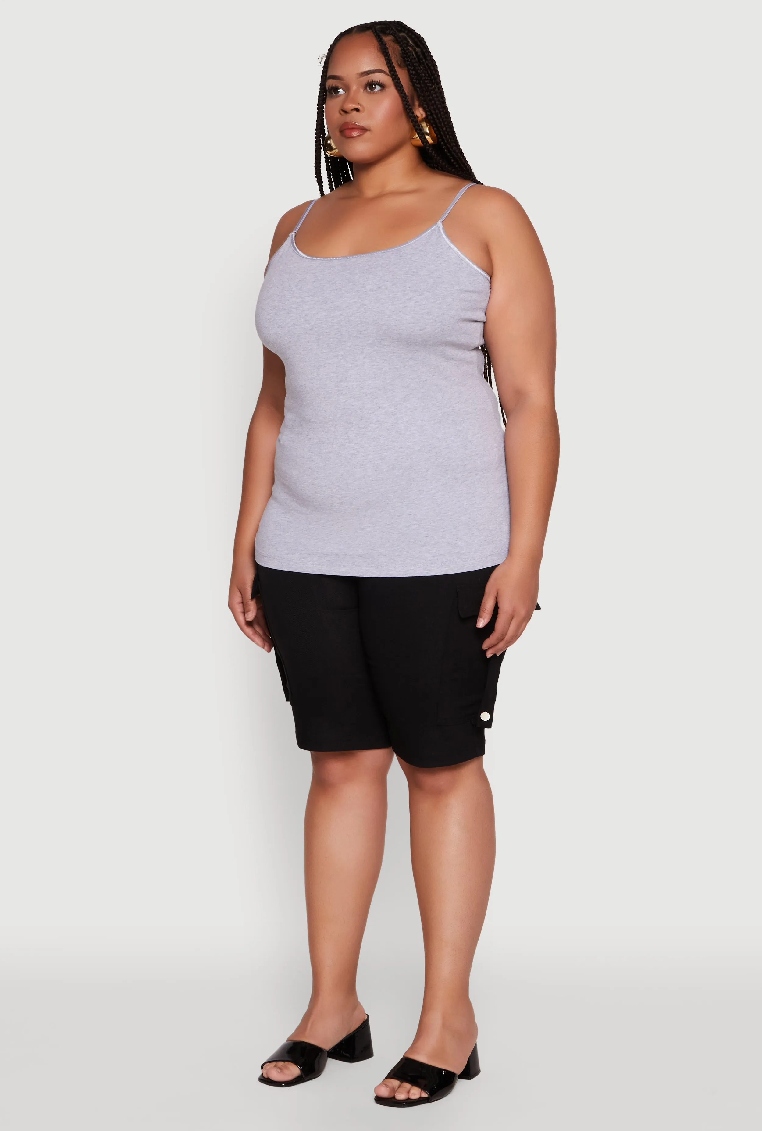 Plus Size Basic Shelf Bra Cami sold by Rainbow product image thumbnail 5