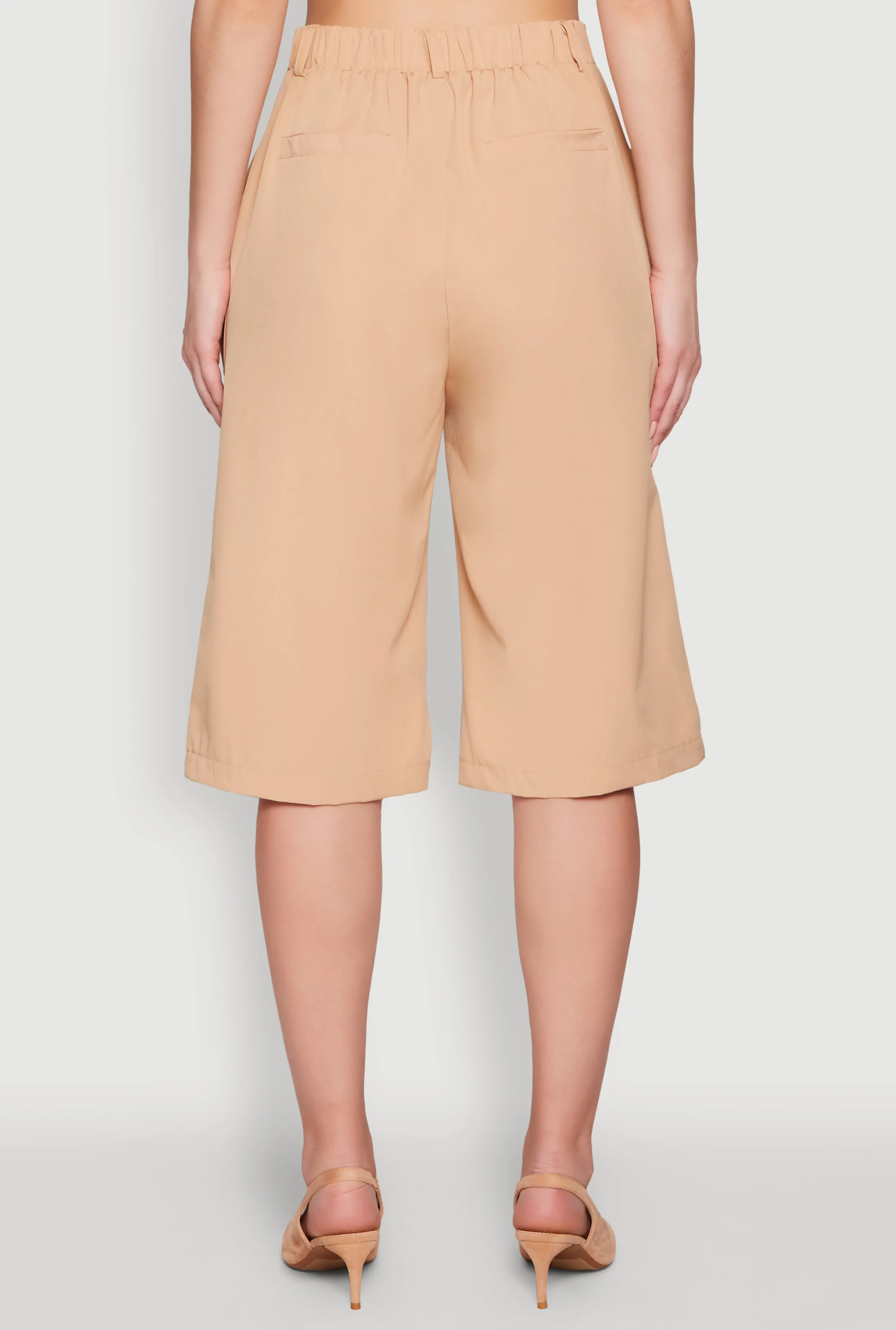 Stylish High Waisted Wide Leg Bermuda Shorts sold by Rainbow product image thumbnail 5