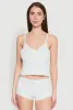 Lace Trim Henley Pajama Cami and Shorts Set sold by Rainbow