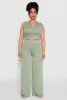 Plus Size Daisy High Waisted Wide Leg Palazzo Pants sold by Rainbow