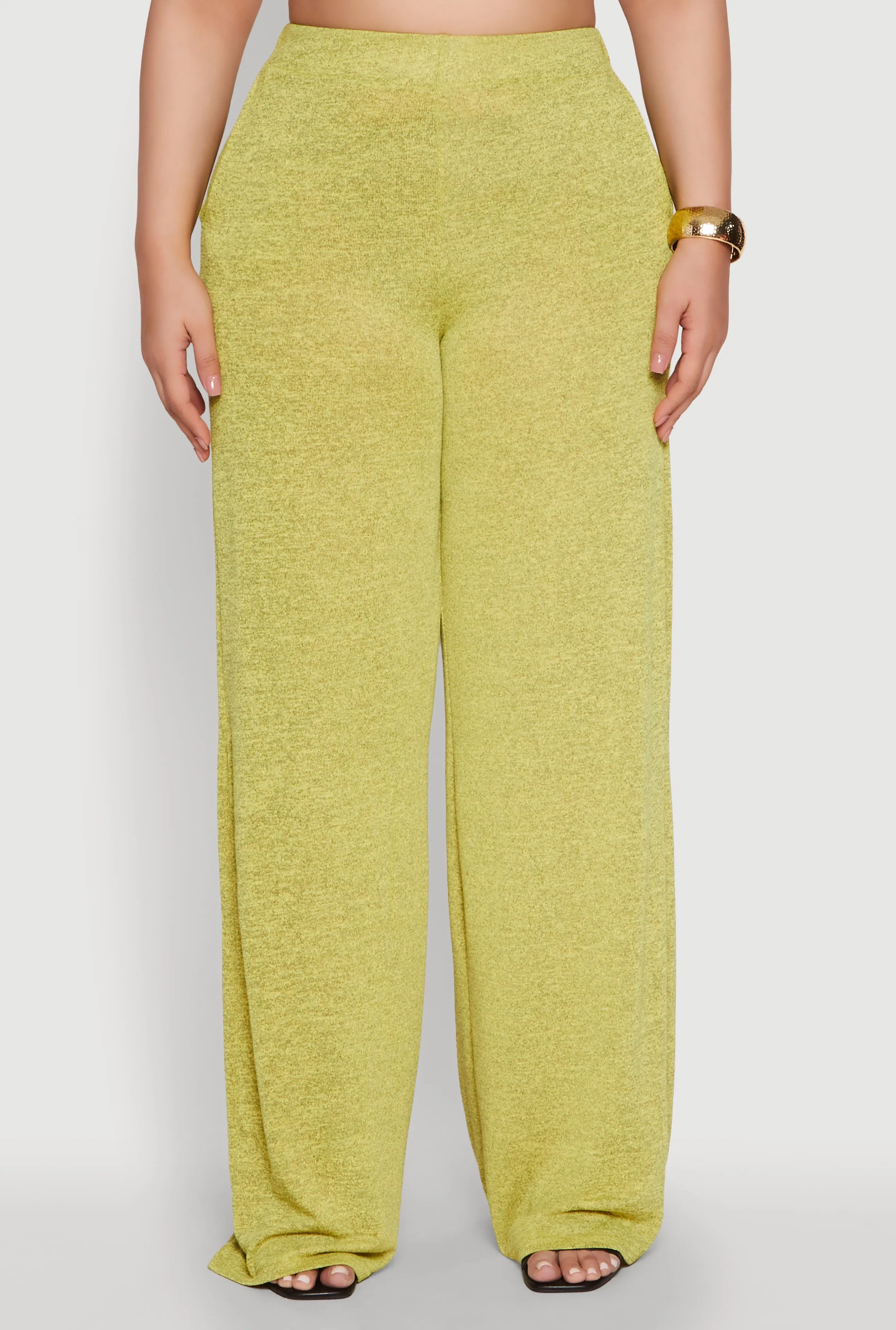 Plus Size Daisy High Waisted Wide Leg Palazzo Pants sold by Rainbow product image thumbnail 3