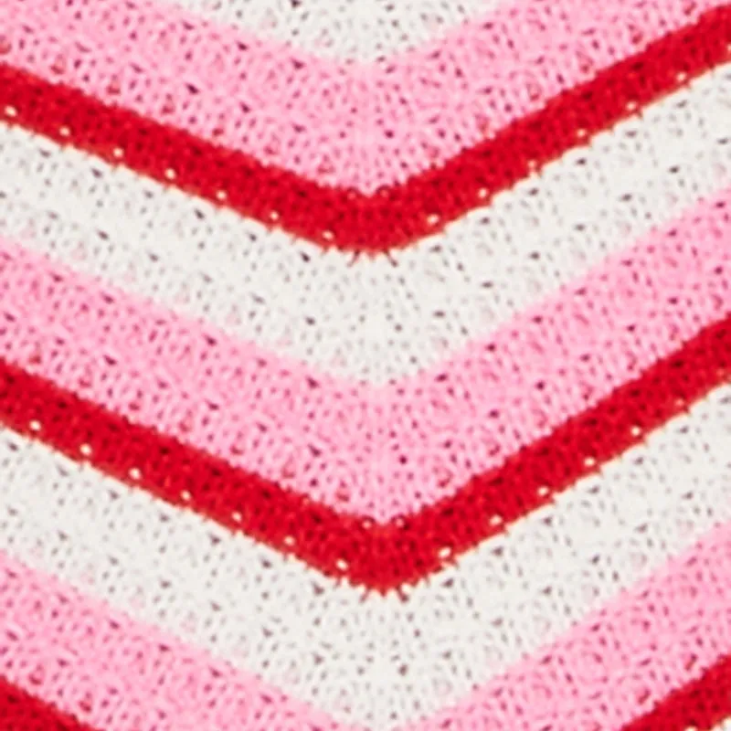 Trendy Crochet Chevron Halter Bodycon Dress sold by Rainbow product image thumbnail 4