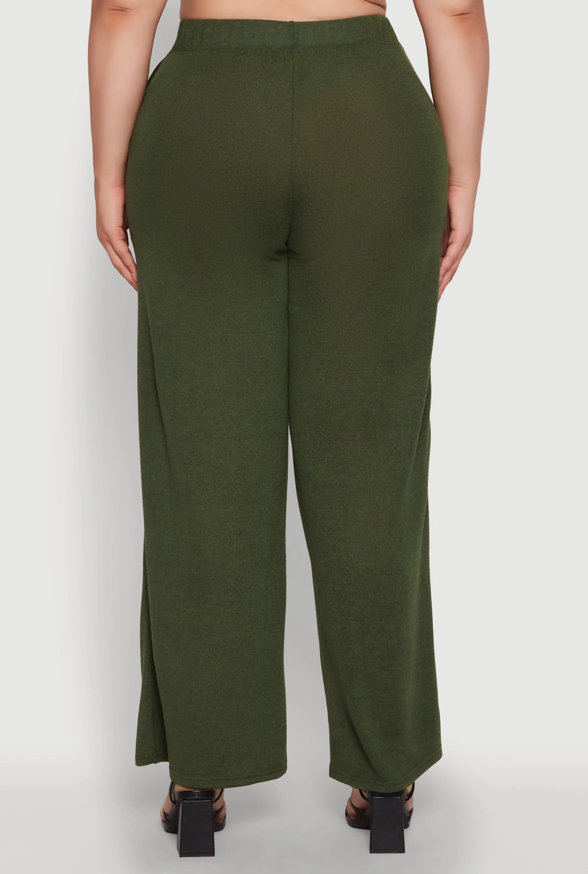 Plus Size Daisy High Waisted Wide Leg Palazzo Pants sold by Rainbow product image thumbnail 5