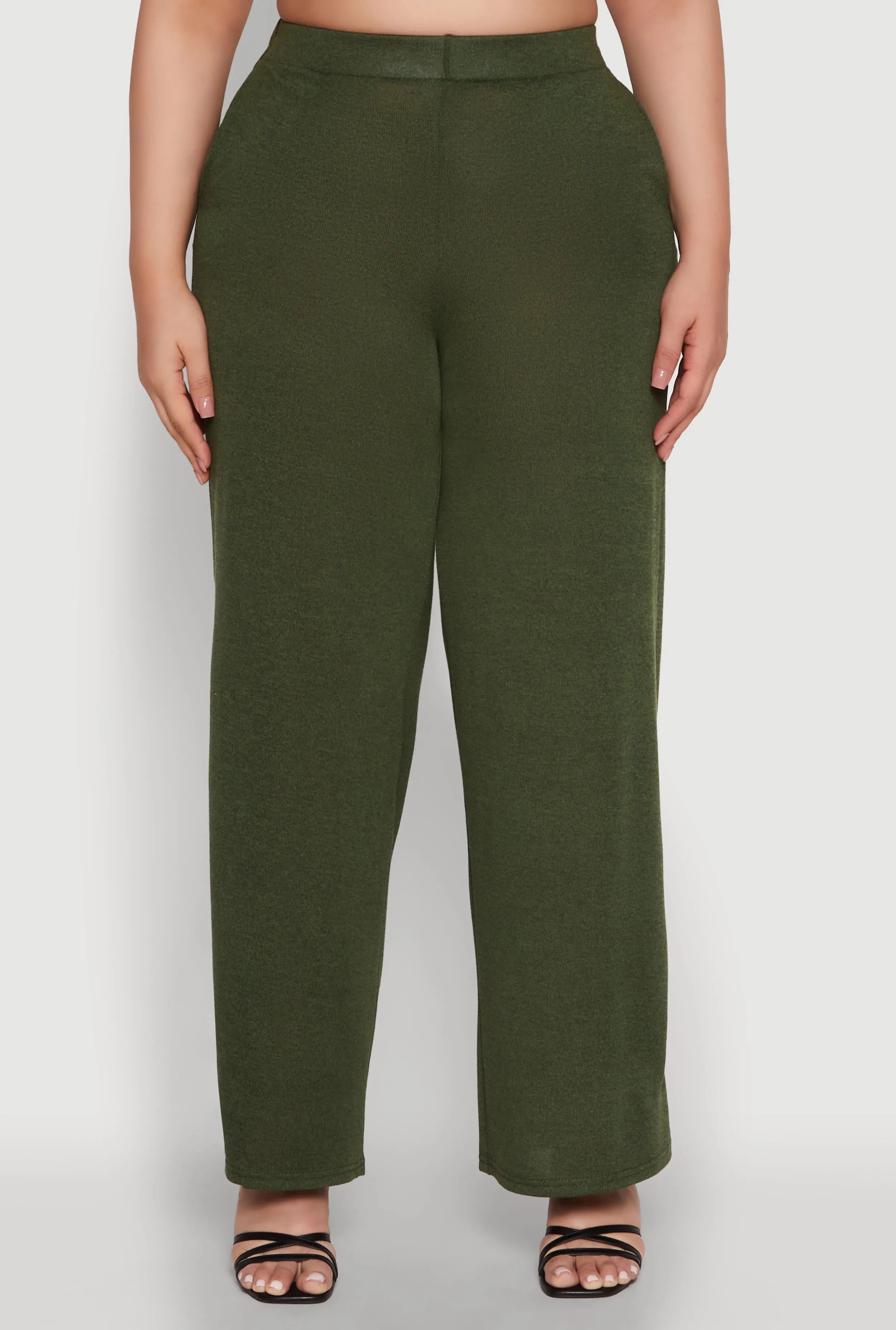 Plus Size Daisy High Waisted Wide Leg Palazzo Pants sold by Rainbow product image thumbnail 3