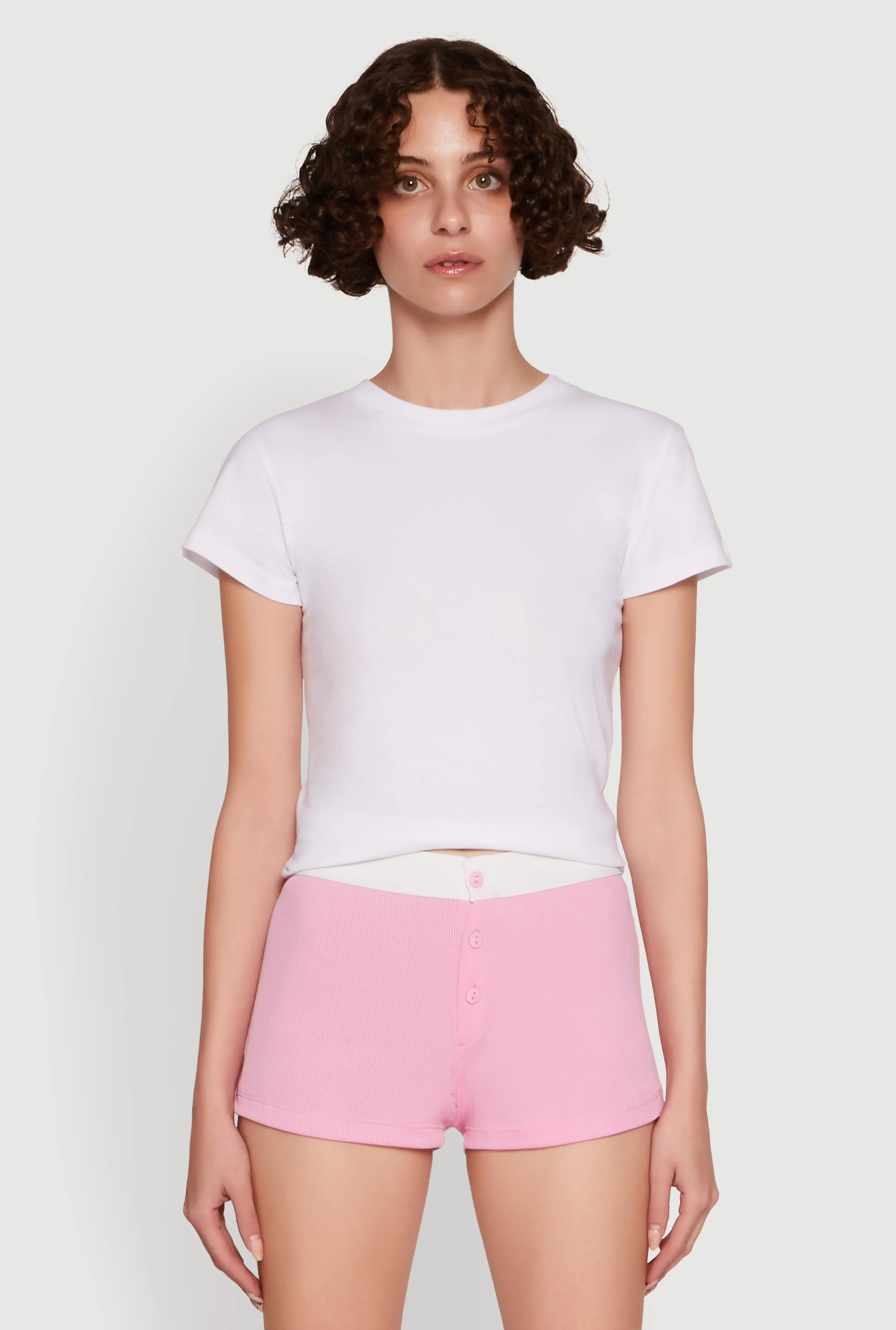 Trendy Ribbed Knit Sleep Shorts sold by Rainbow product image thumbnail 2