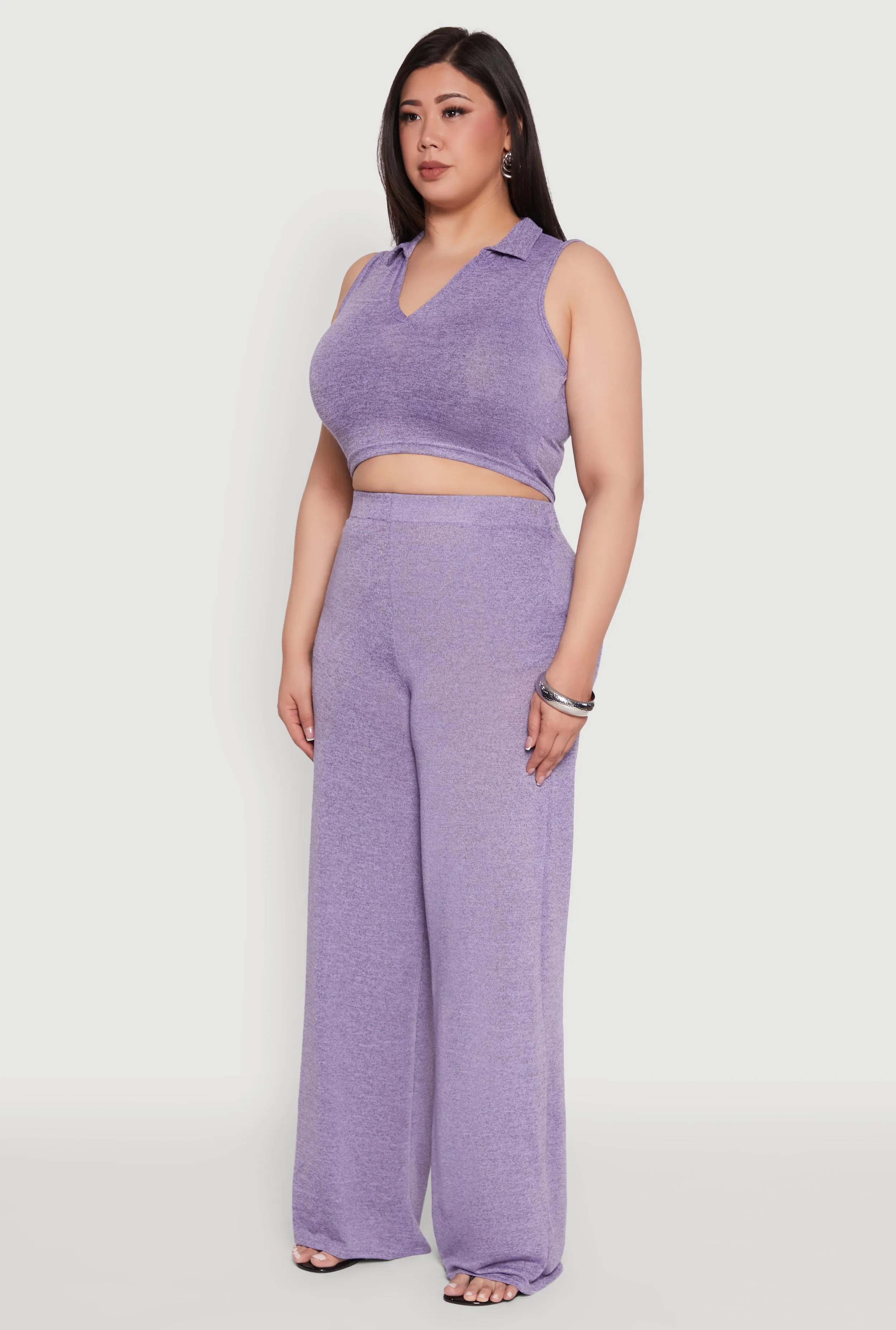 Plus Size Daisy Sleeveless Cropped Polo Top sold by Rainbow product image thumbnail 5