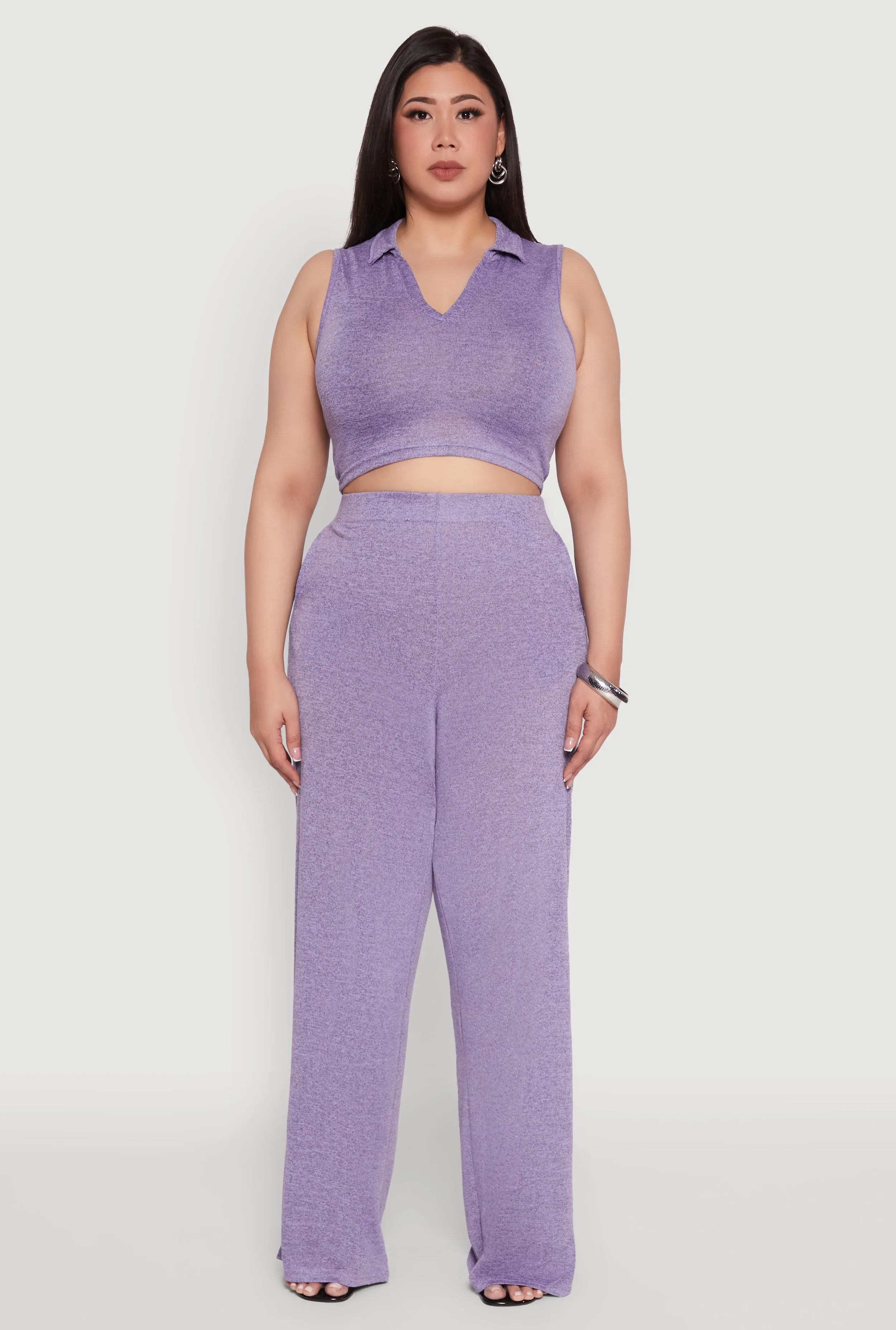 Plus Size Daisy Sleeveless Cropped Polo Top sold by Rainbow product image thumbnail 3