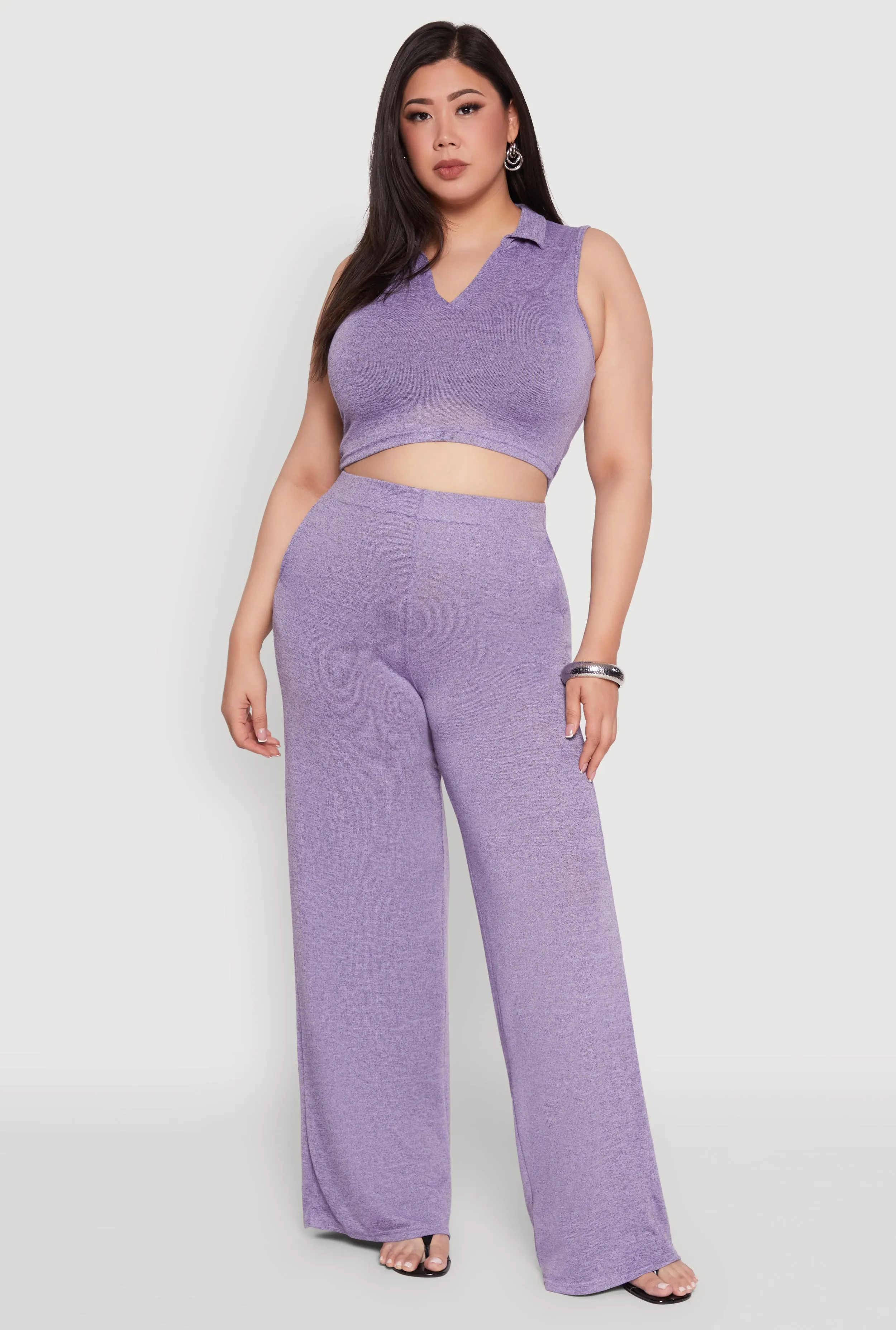 Plus Size Daisy Sleeveless Cropped Polo Top sold by Rainbow product image thumbnail 2