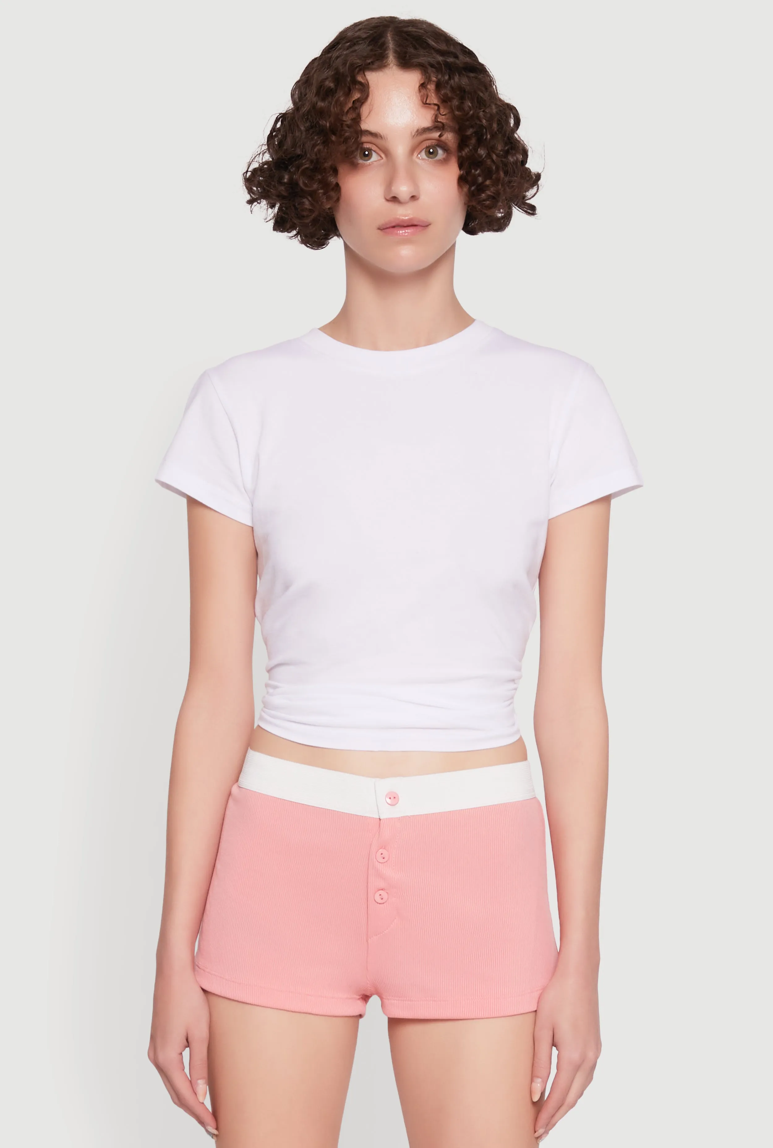 Trendy Ribbed Knit Sleep Shorts sold by Rainbow product image thumbnail 2