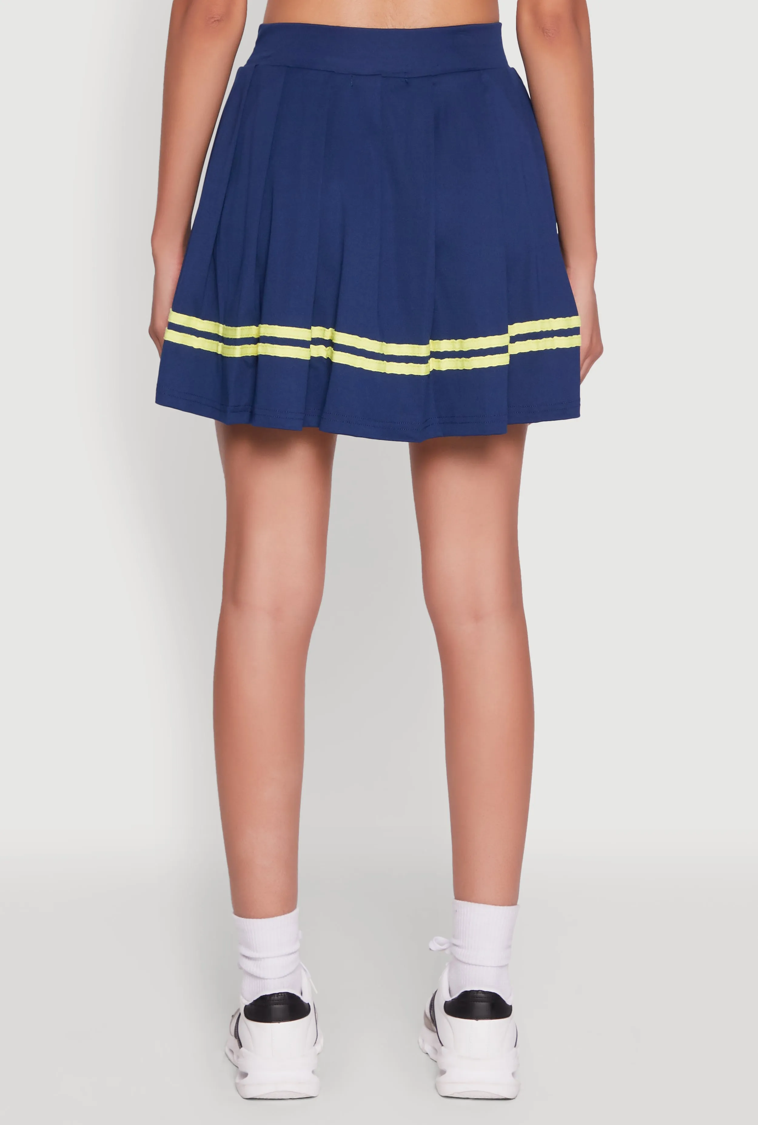 Trendy Varsity Stripe Pleated Mini Skirt sold by Rainbow product image thumbnail 5