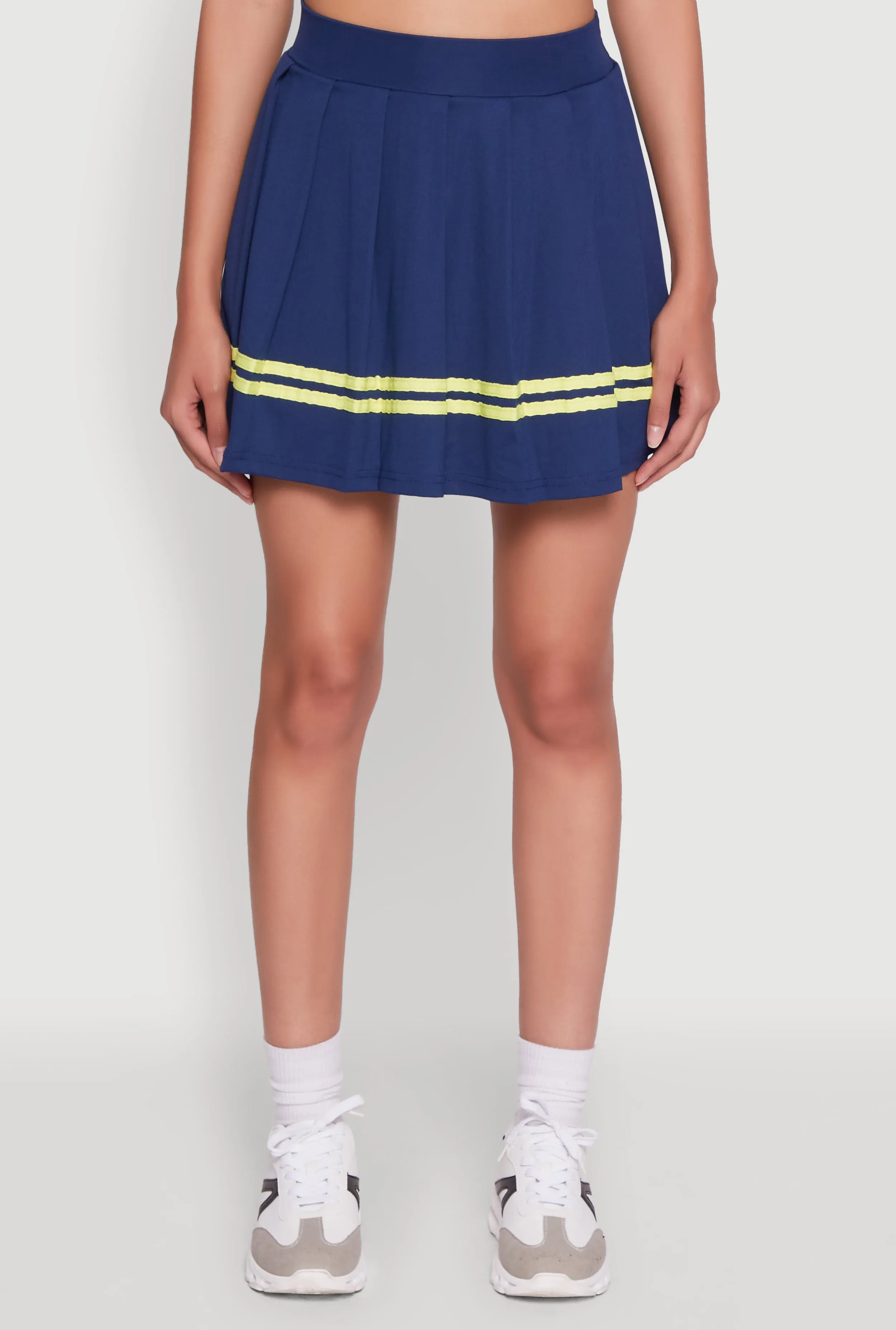 Trendy Varsity Stripe Pleated Mini Skirt sold by Rainbow product image thumbnail 3