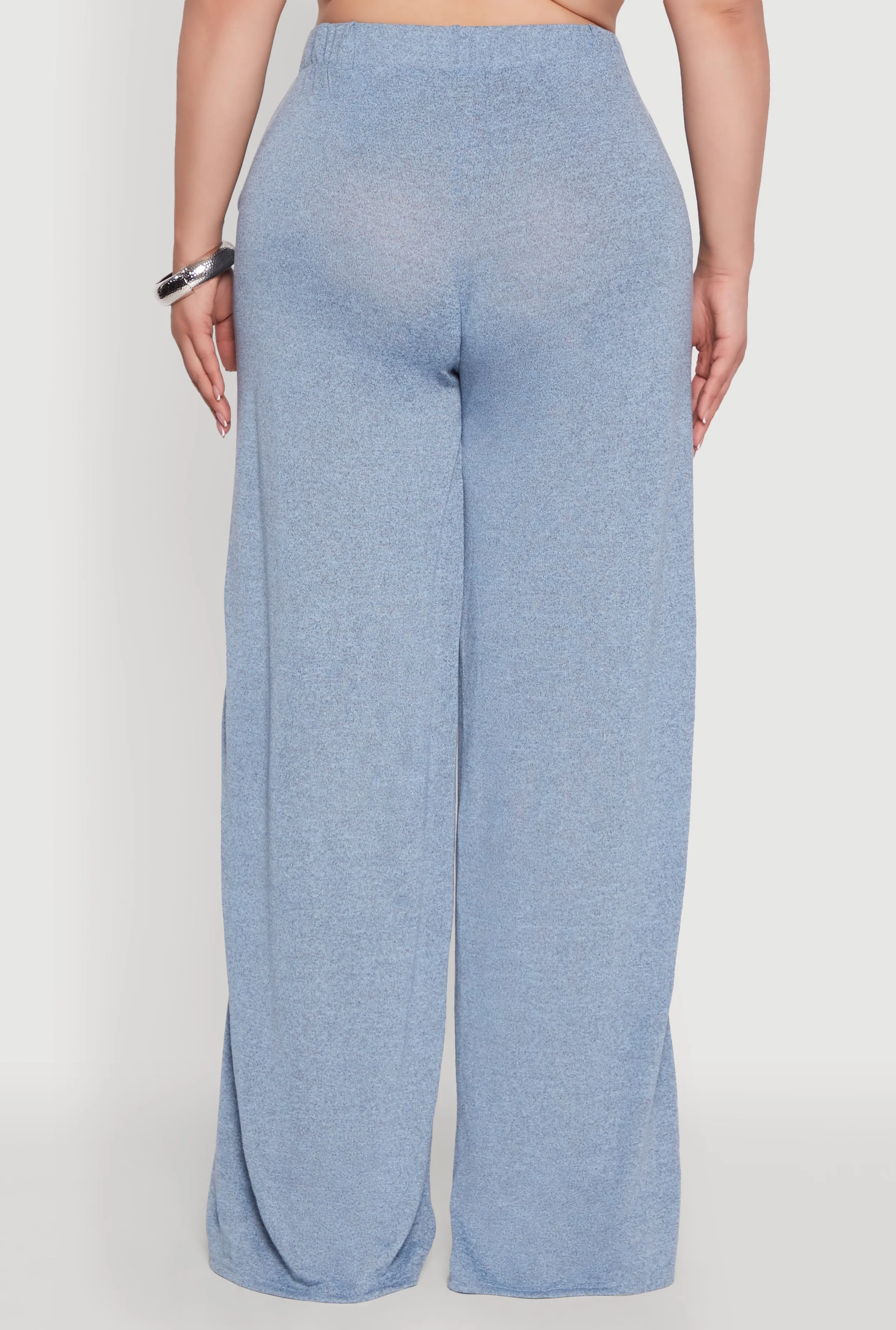 Plus Size Daisy High Waisted Wide Leg Palazzo Pants sold by Rainbow product image thumbnail 5