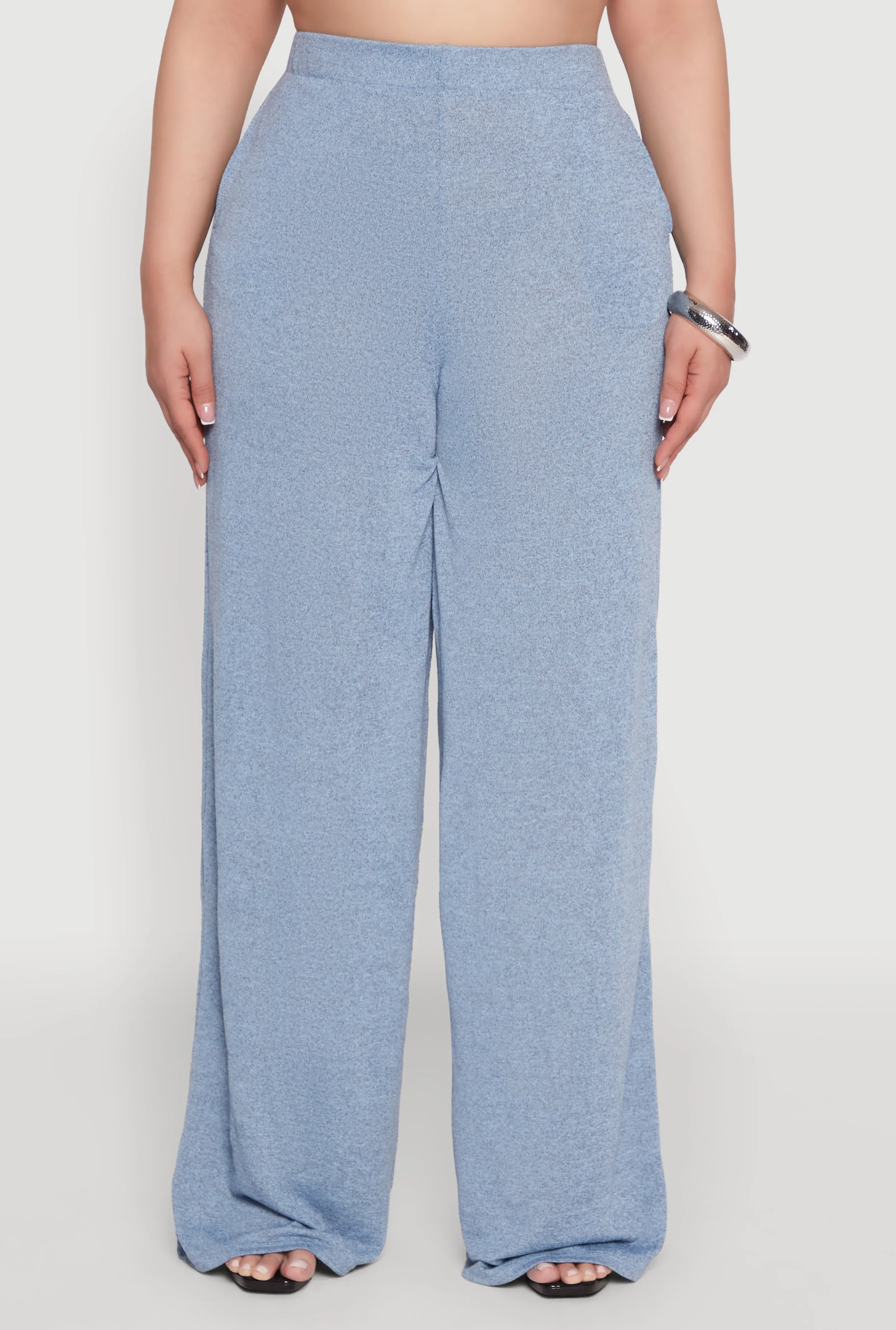 Plus Size Daisy High Waisted Wide Leg Palazzo Pants sold by Rainbow product image thumbnail 3