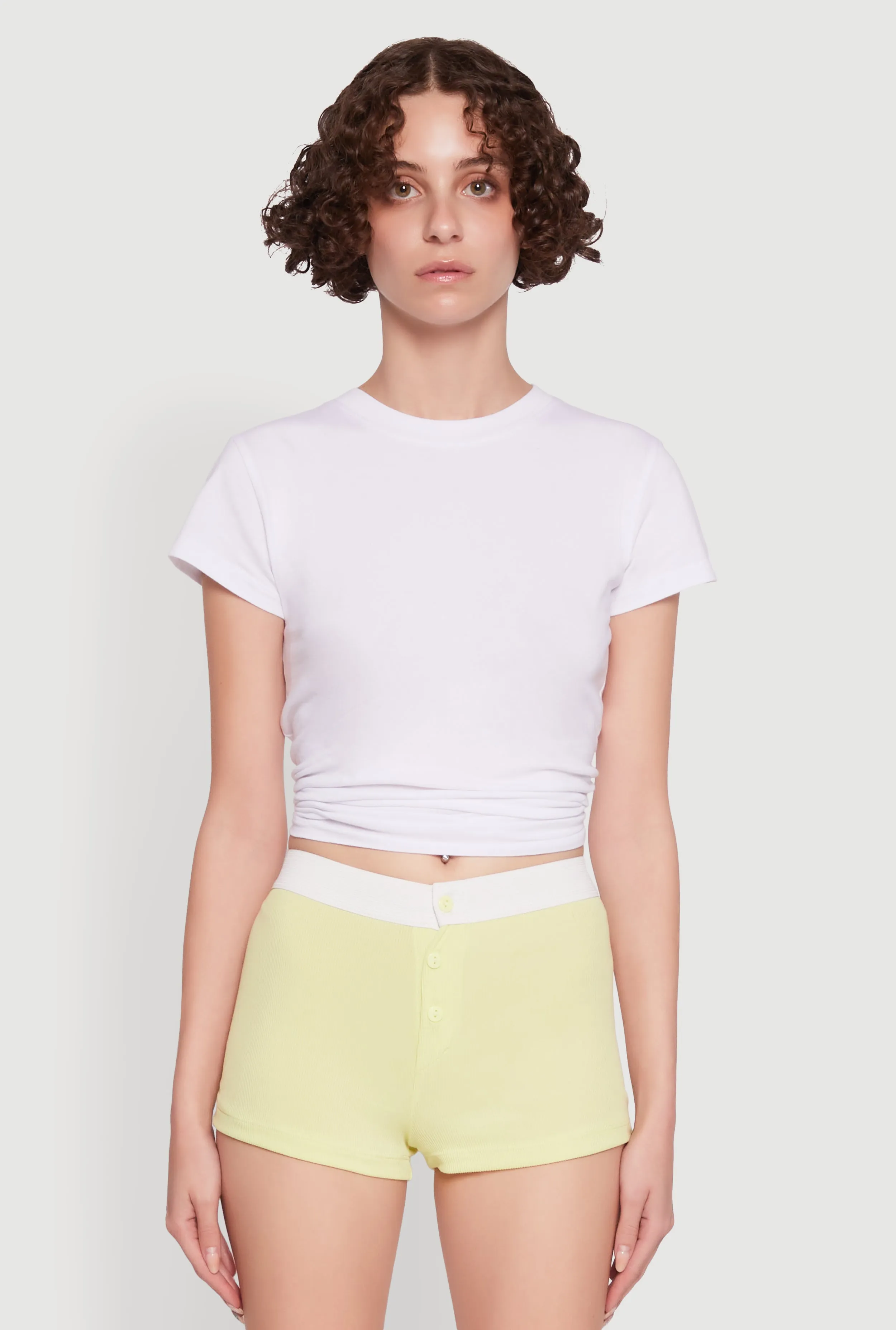 Trendy Ribbed Knit Sleep Shorts sold by Rainbow product image thumbnail 2