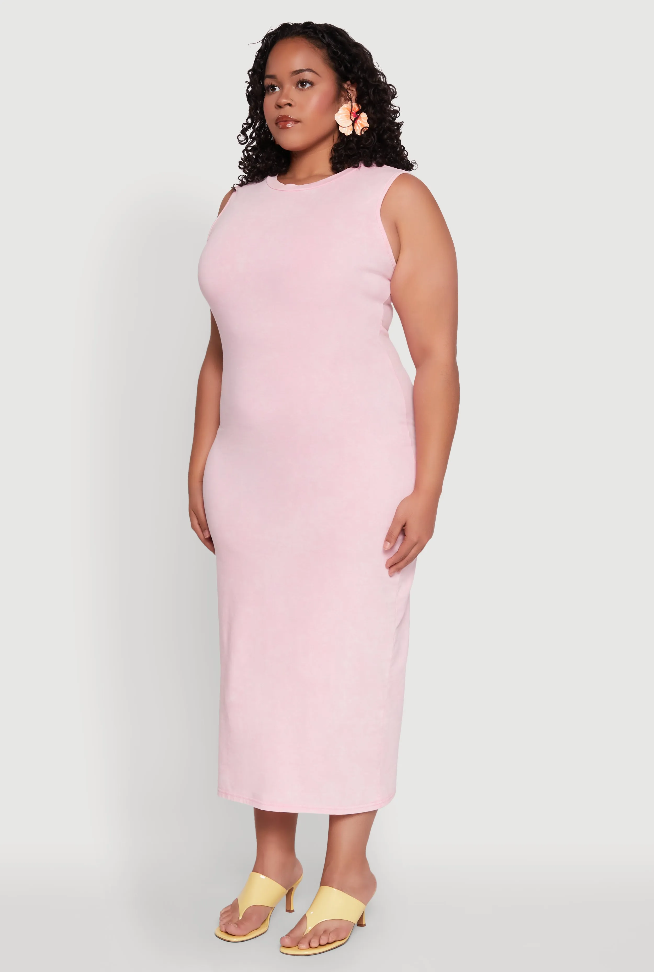 Plus Size Daisy Mineral Wash Maxi Tank Dress sold by Rainbow product image thumbnail 3