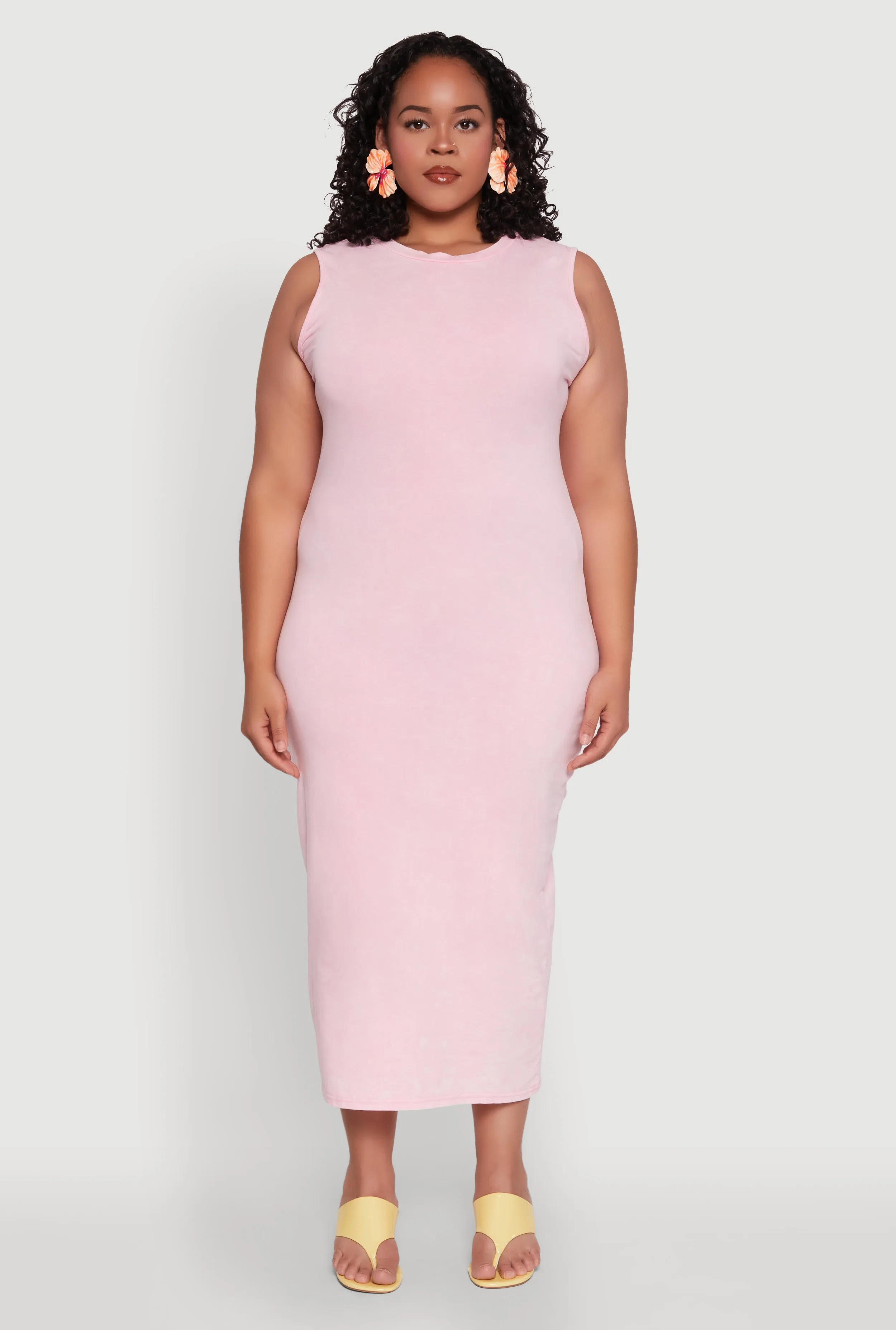 Plus Size Daisy Mineral Wash Maxi Tank Dress sold by Rainbow product image thumbnail 2