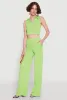 Daisy Sleeveless Collared Crop Top sold by Rainbow