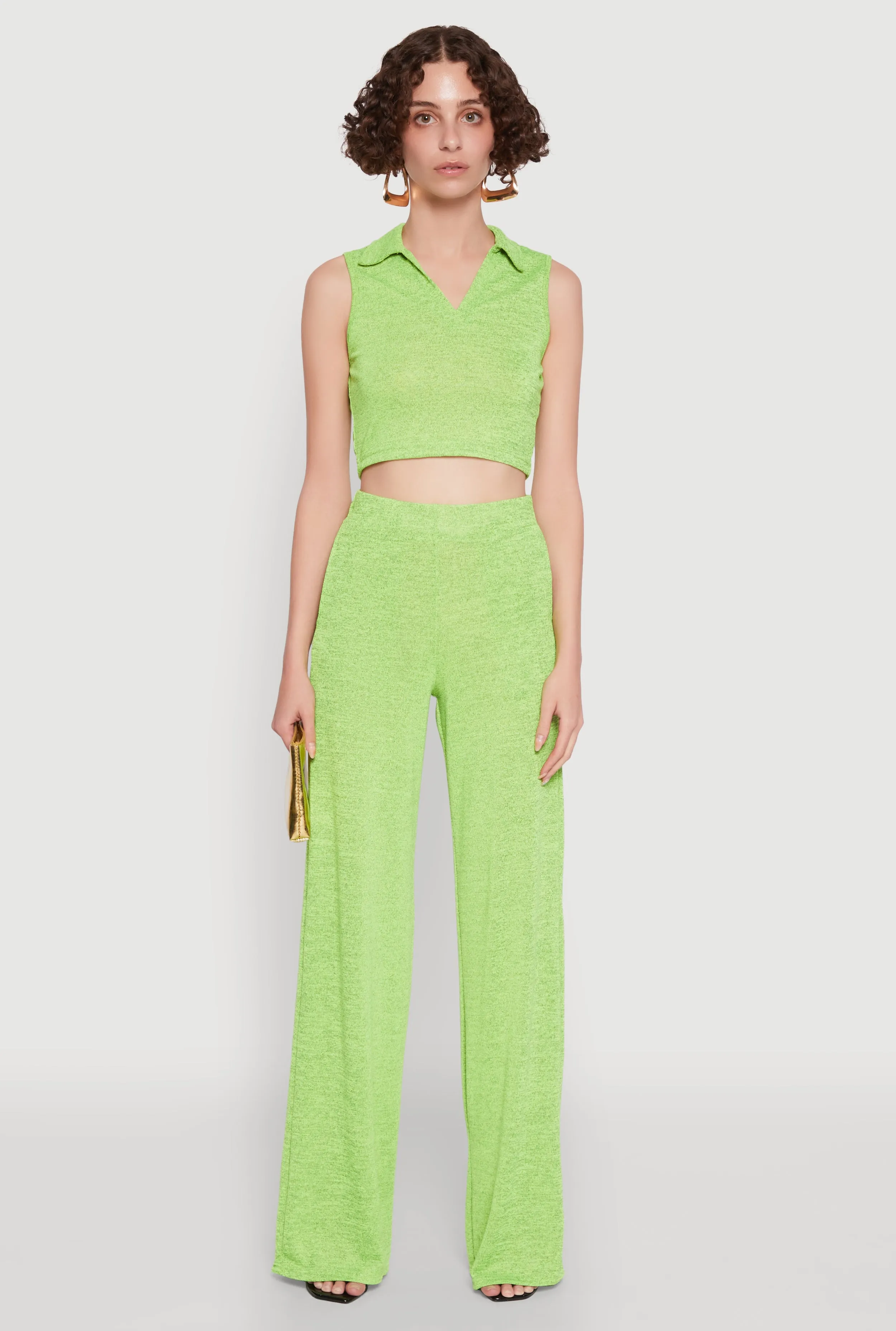 Daisy Sleeveless Collared Crop Top sold by Rainbow product image thumbnail 3