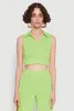 Daisy Sleeveless Collared Crop Top sold by Rainbow