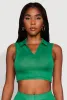 Daisy Sleeveless Collared Crop Top sold by Rainbow