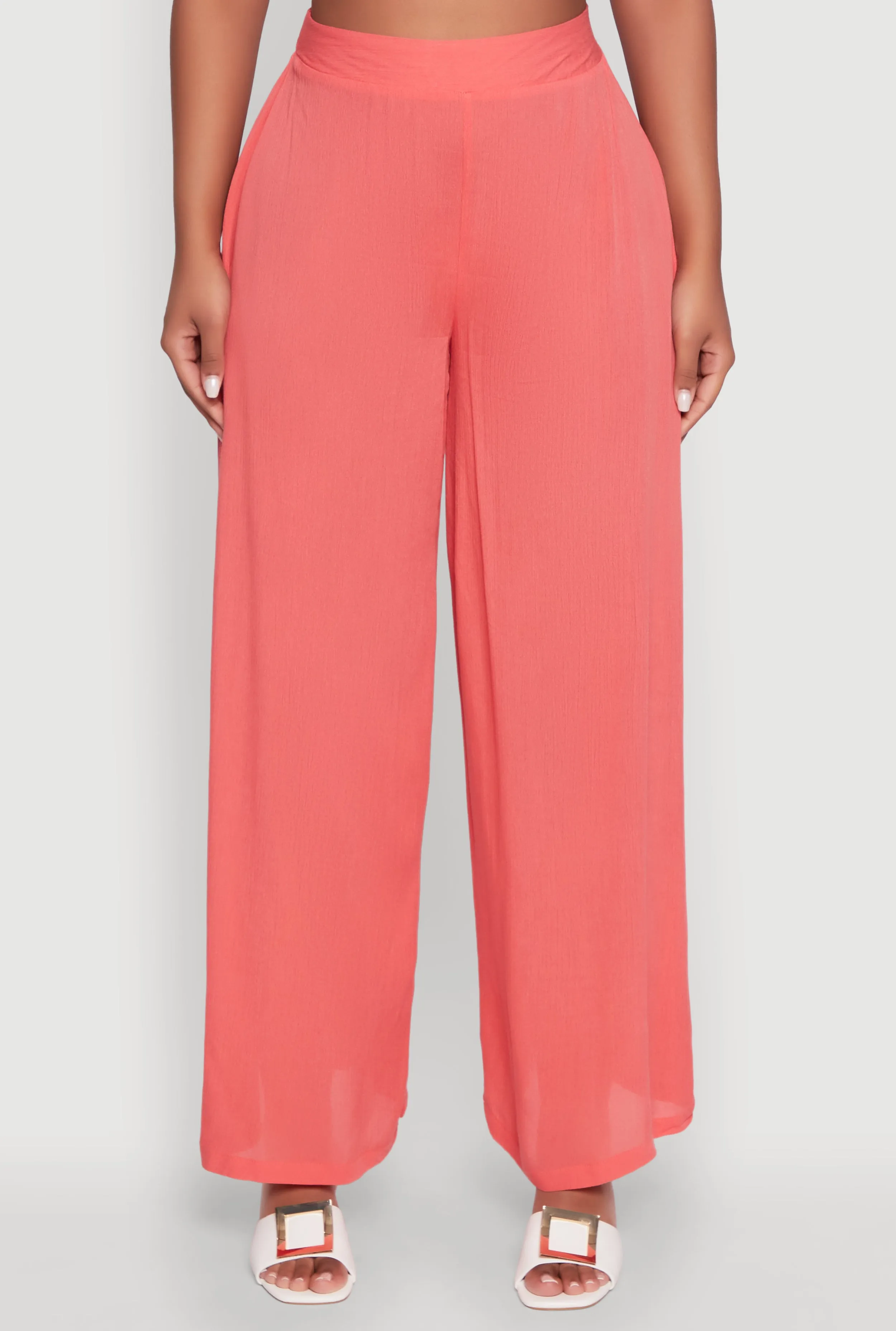 Stylish Gauze Knit High Waisted Palazzo Pants sold by Rainbow product image thumbnail 3