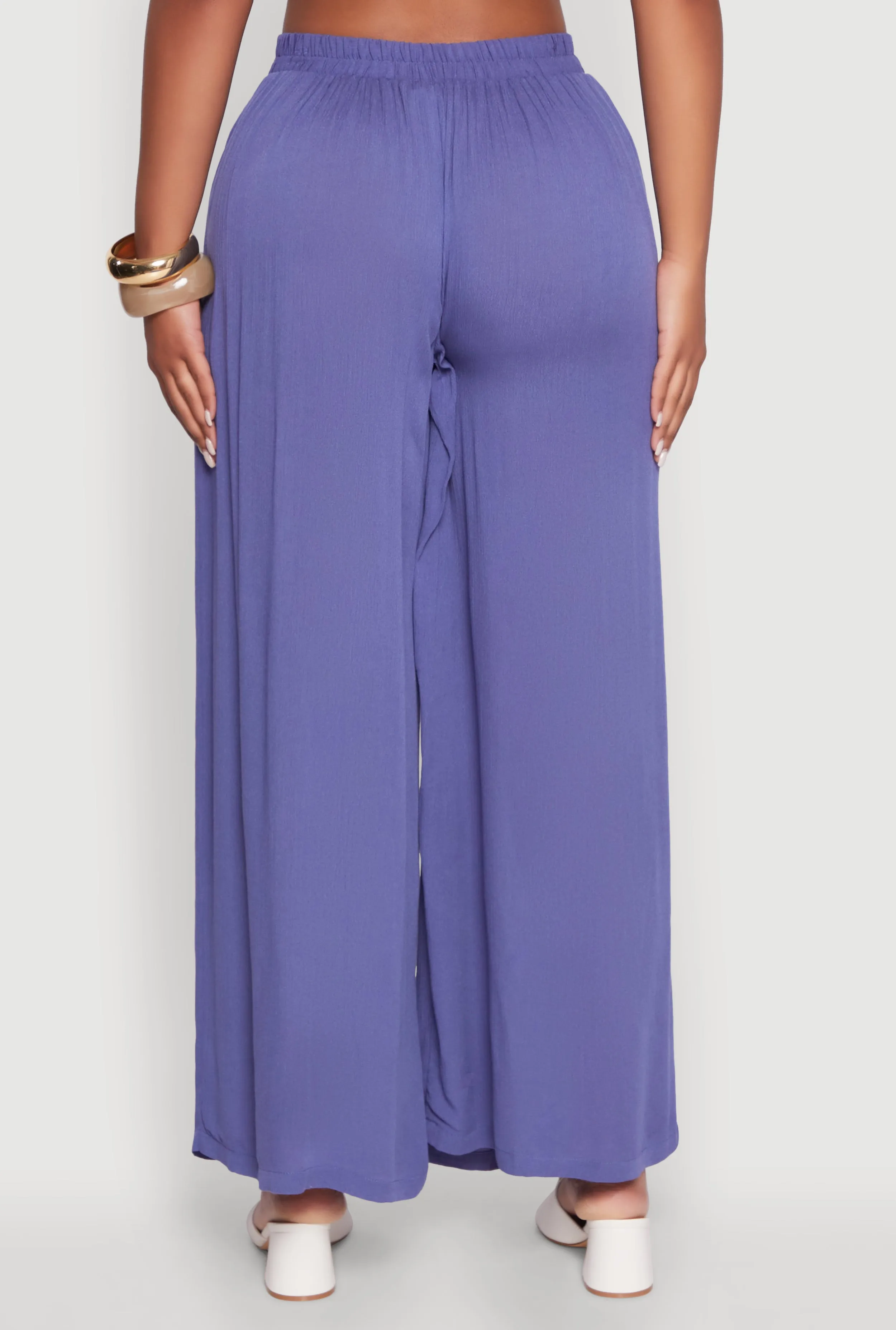 Stylish Gauze Knit High Waisted Palazzo Pants sold by Rainbow product image thumbnail 5