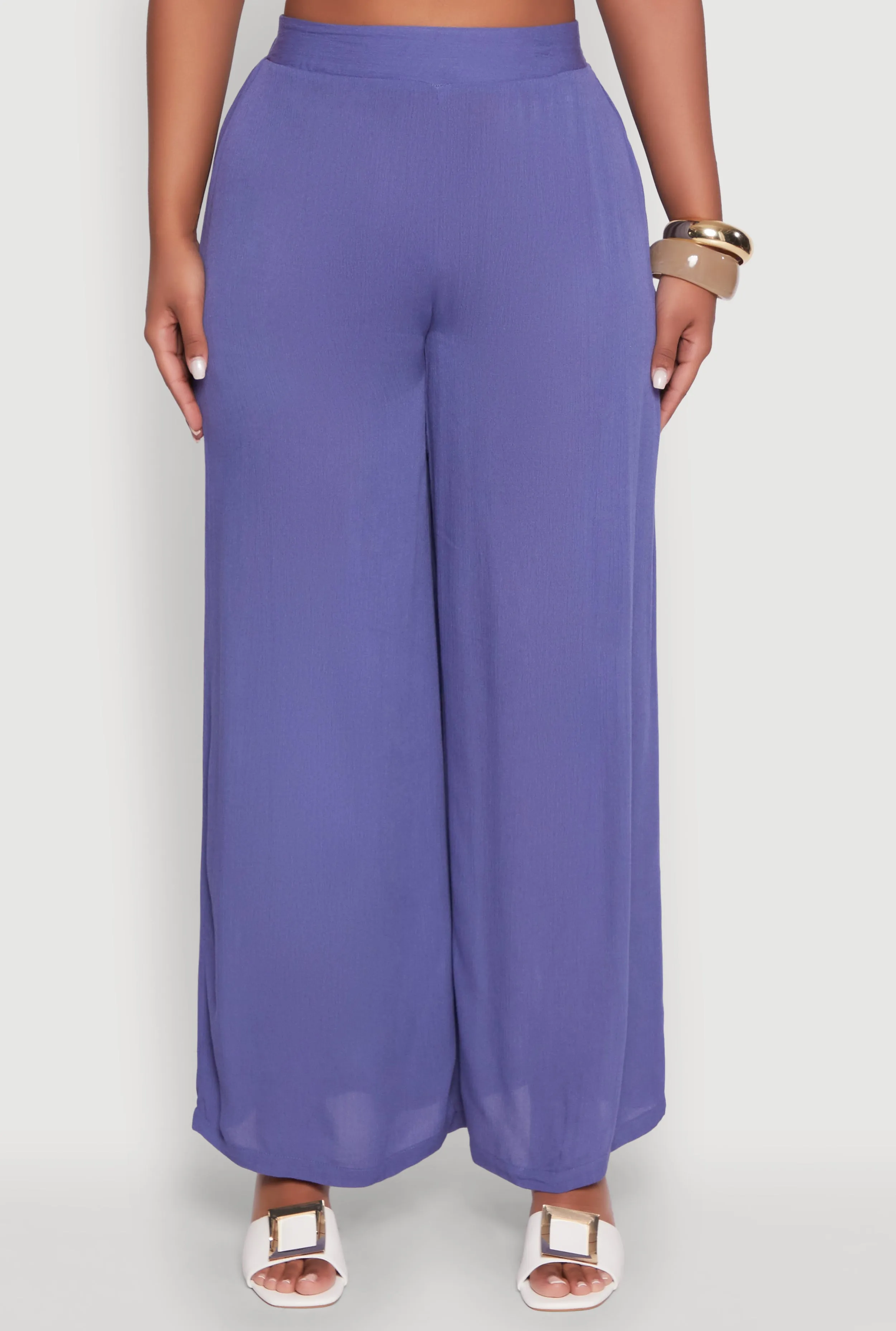 Stylish Gauze Knit High Waisted Palazzo Pants sold by Rainbow product image thumbnail 3