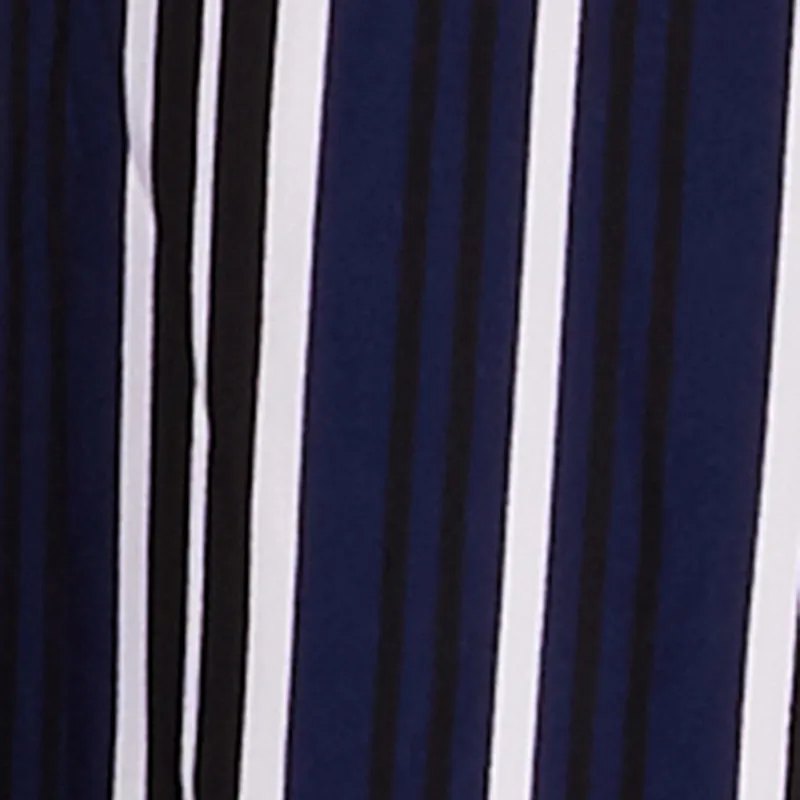 Plus Size Striped Shirt Dress with Tie Waist Belt and Flap Pockets sold by Rainbow product image thumbnail 4