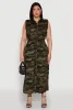 Plus Size Chic Sleeveless Shirt Dress with Tie Waist Belt sold by Rainbow