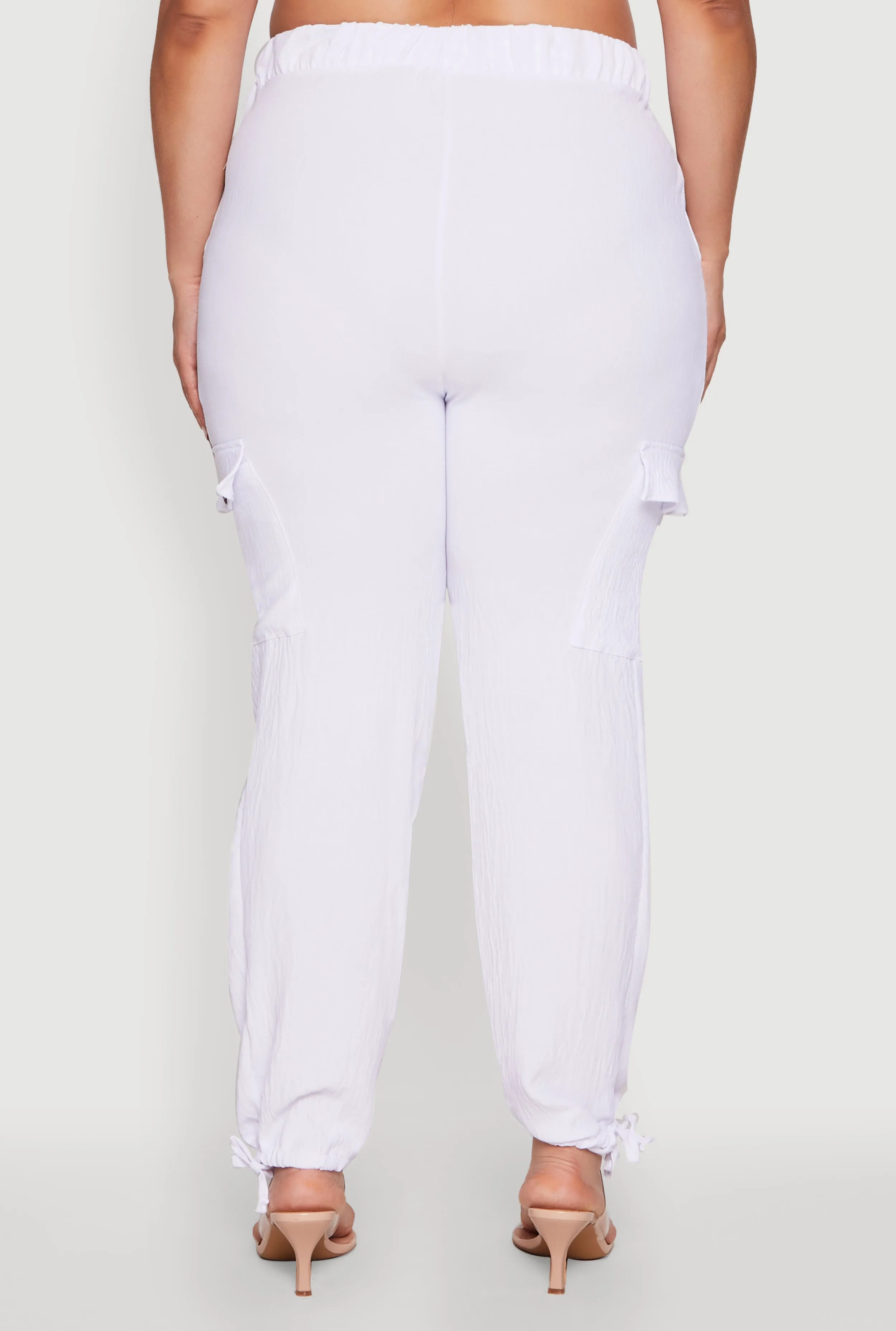 Plus Size Trendy High Waisted Cargo Pants sold by Rainbow product image thumbnail 5