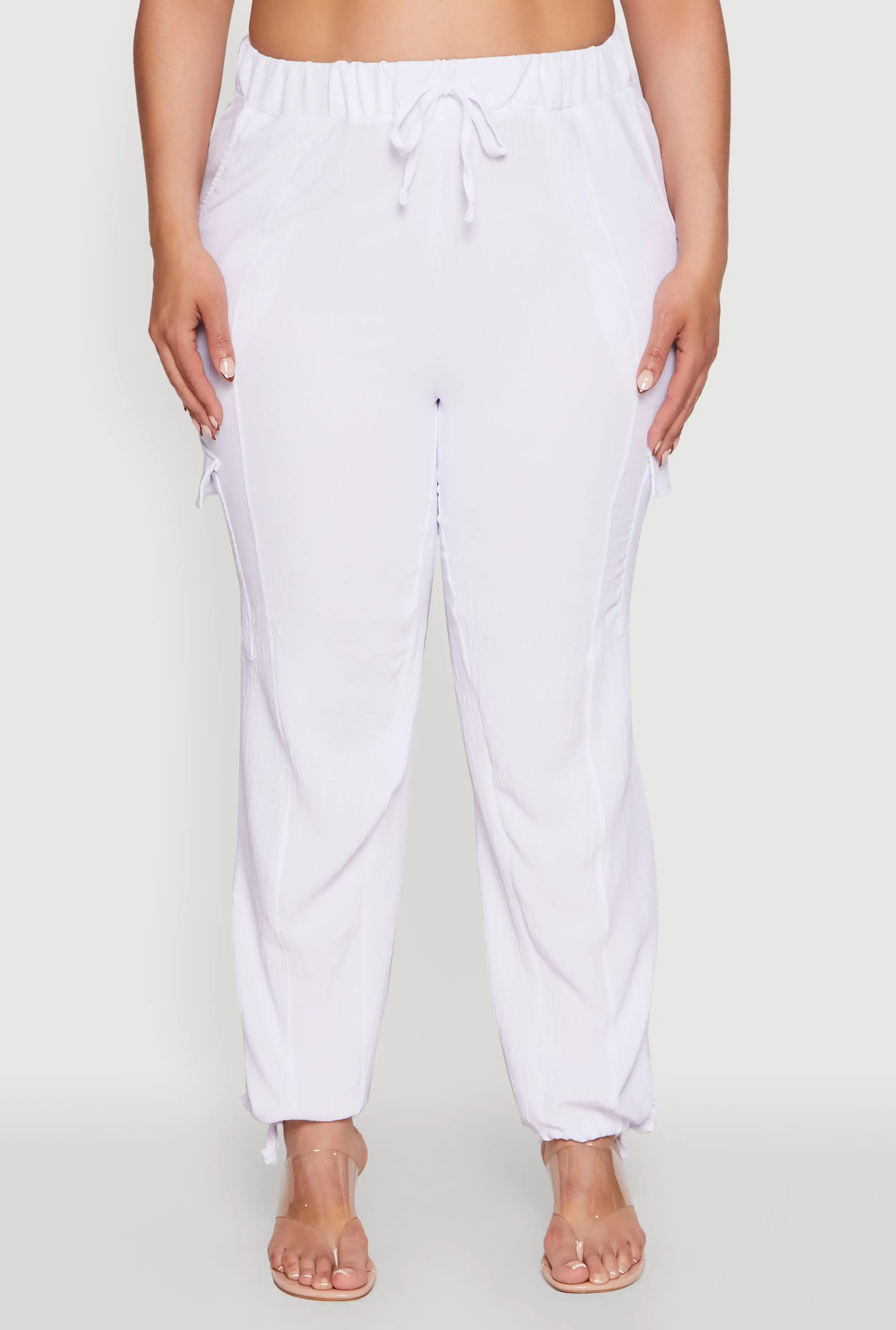 Plus Size Trendy High Waisted Cargo Pants sold by Rainbow product image thumbnail 3