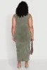 Plus Size Daisy Mineral Wash Maxi Tank Dress sold by Rainbow