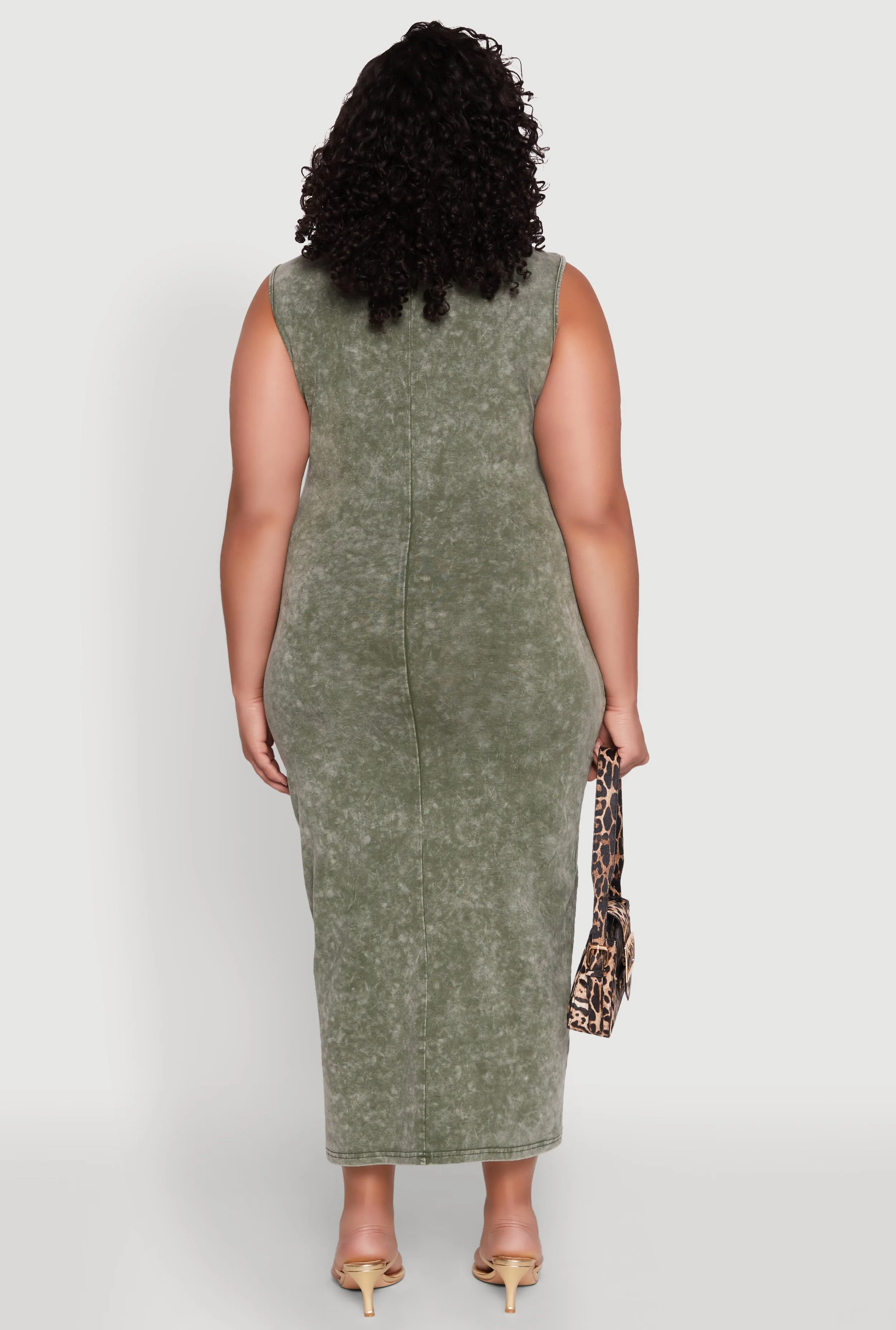 Plus Size Daisy Mineral Wash Maxi Tank Dress sold by Rainbow product image thumbnail 5