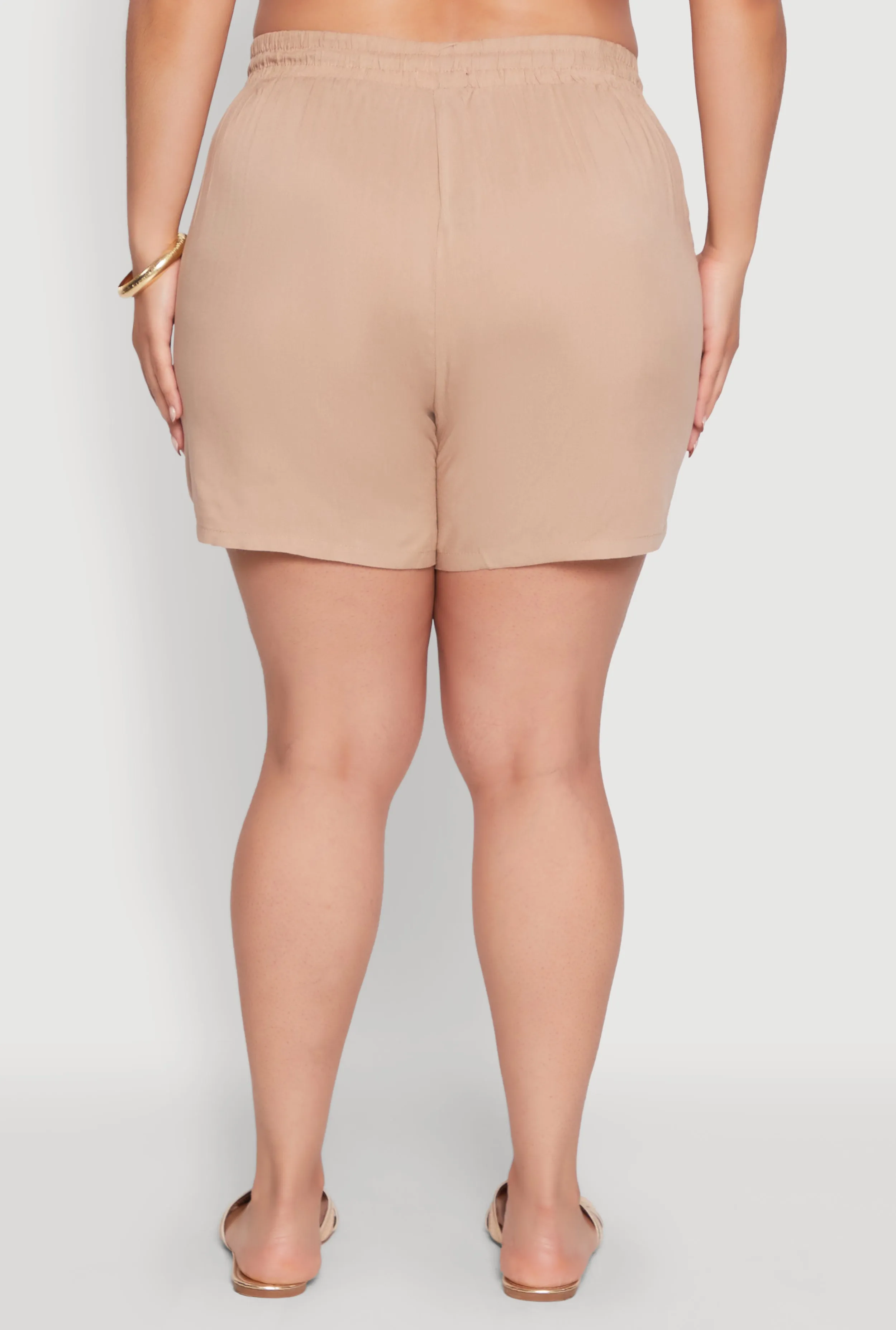 Plus Size High Waisted Shorts with Pockets and Drawstring sold by Rainbow product image thumbnail 5